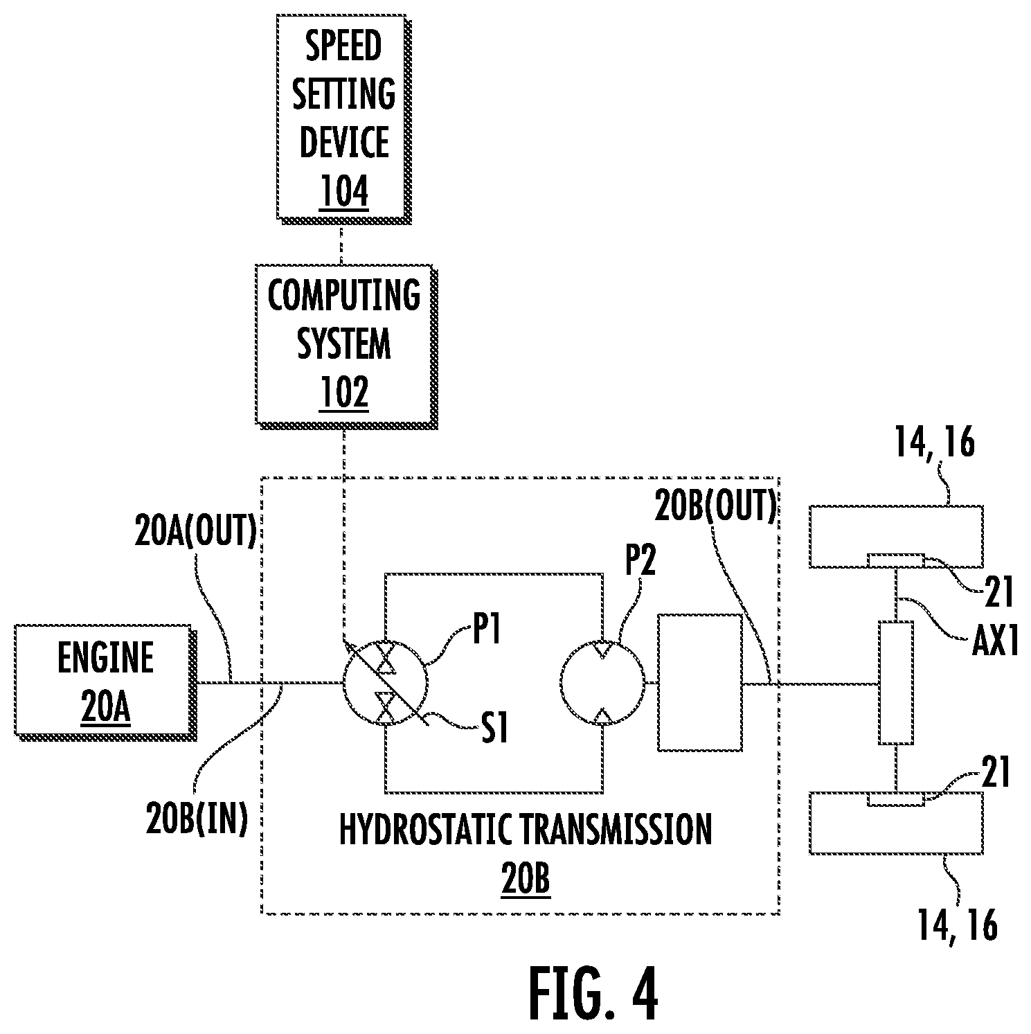 Patent US11787385 Figure 4 – Agricultural system and method for preventing roll-back of an agricultural vehicle on a sloped surface