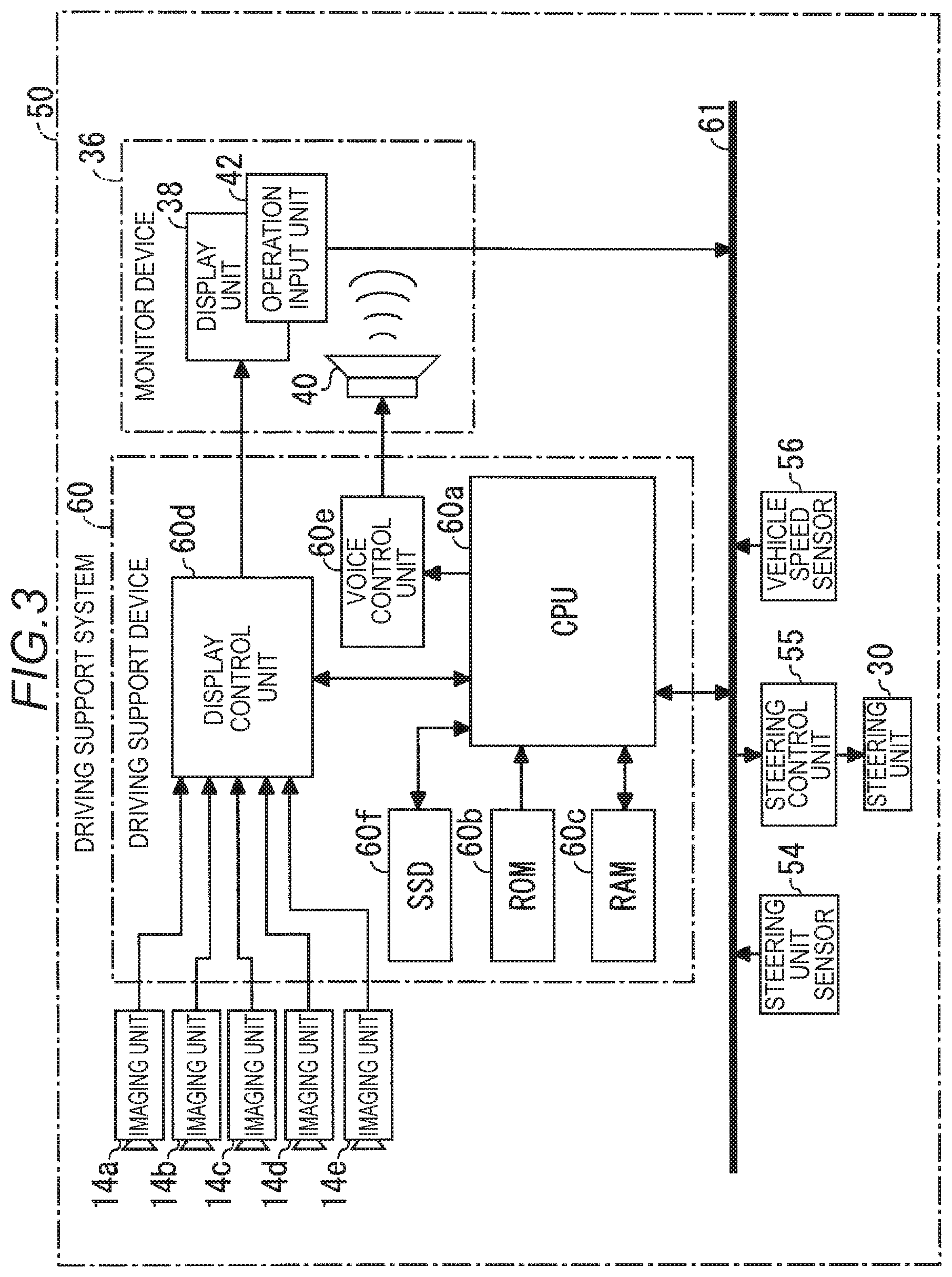 Patent US11787386 Figure 3 – Driving support device