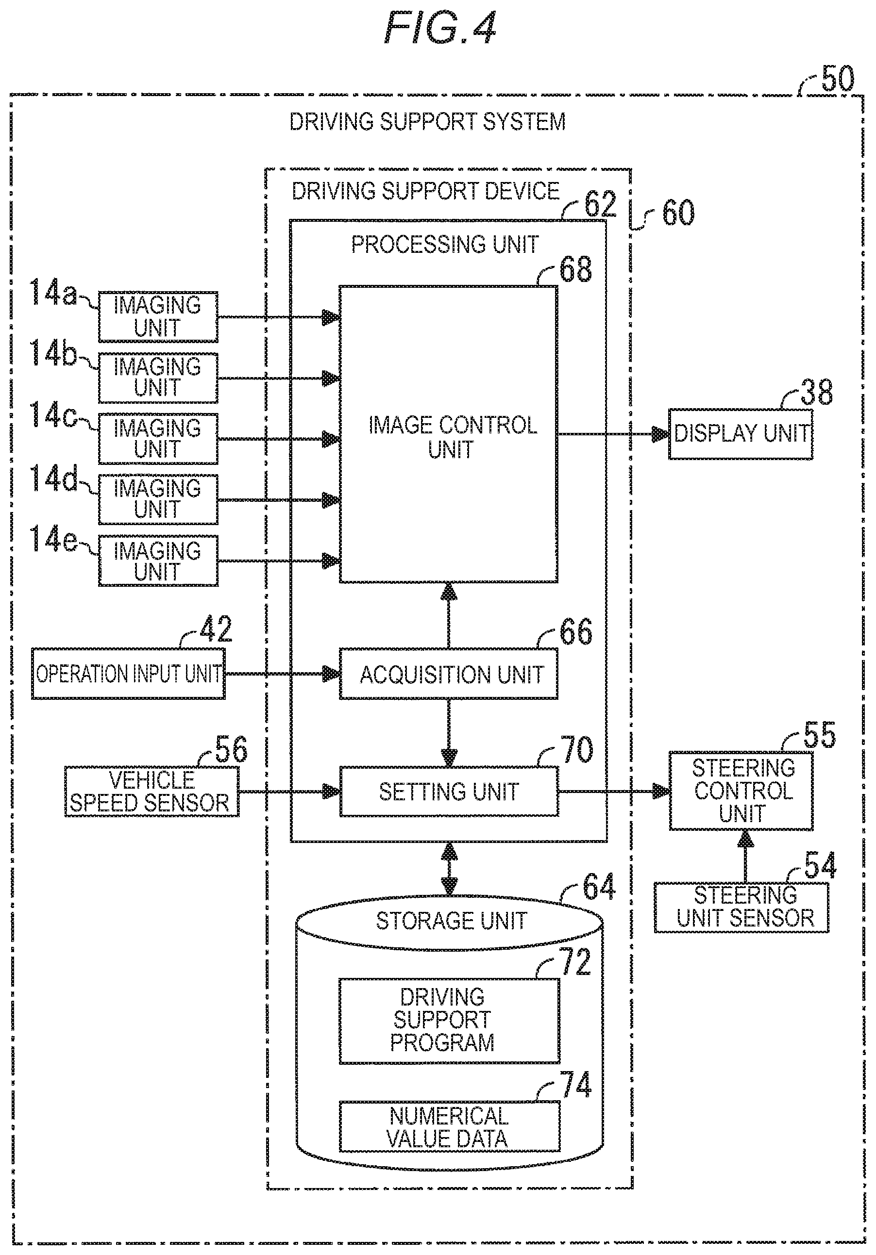 Patent US11787386 Figure 4 – Driving support device