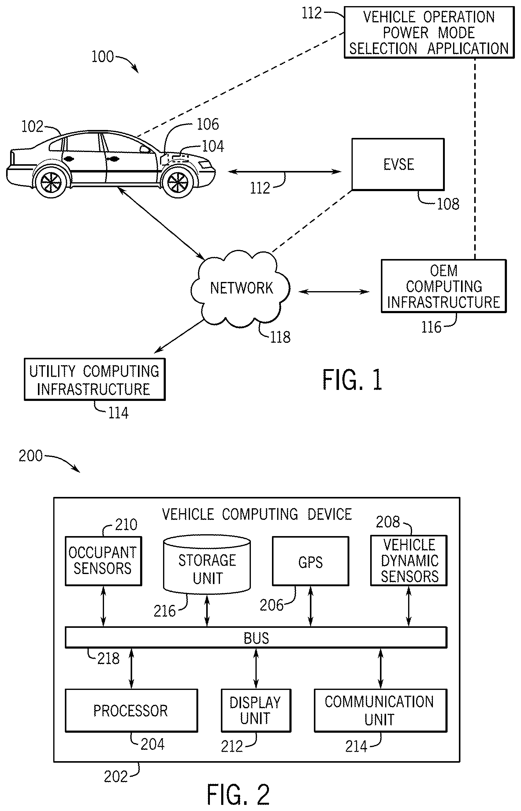Patent US11787388 Figure 1 – System and method for actuating a vehicle operation power mode