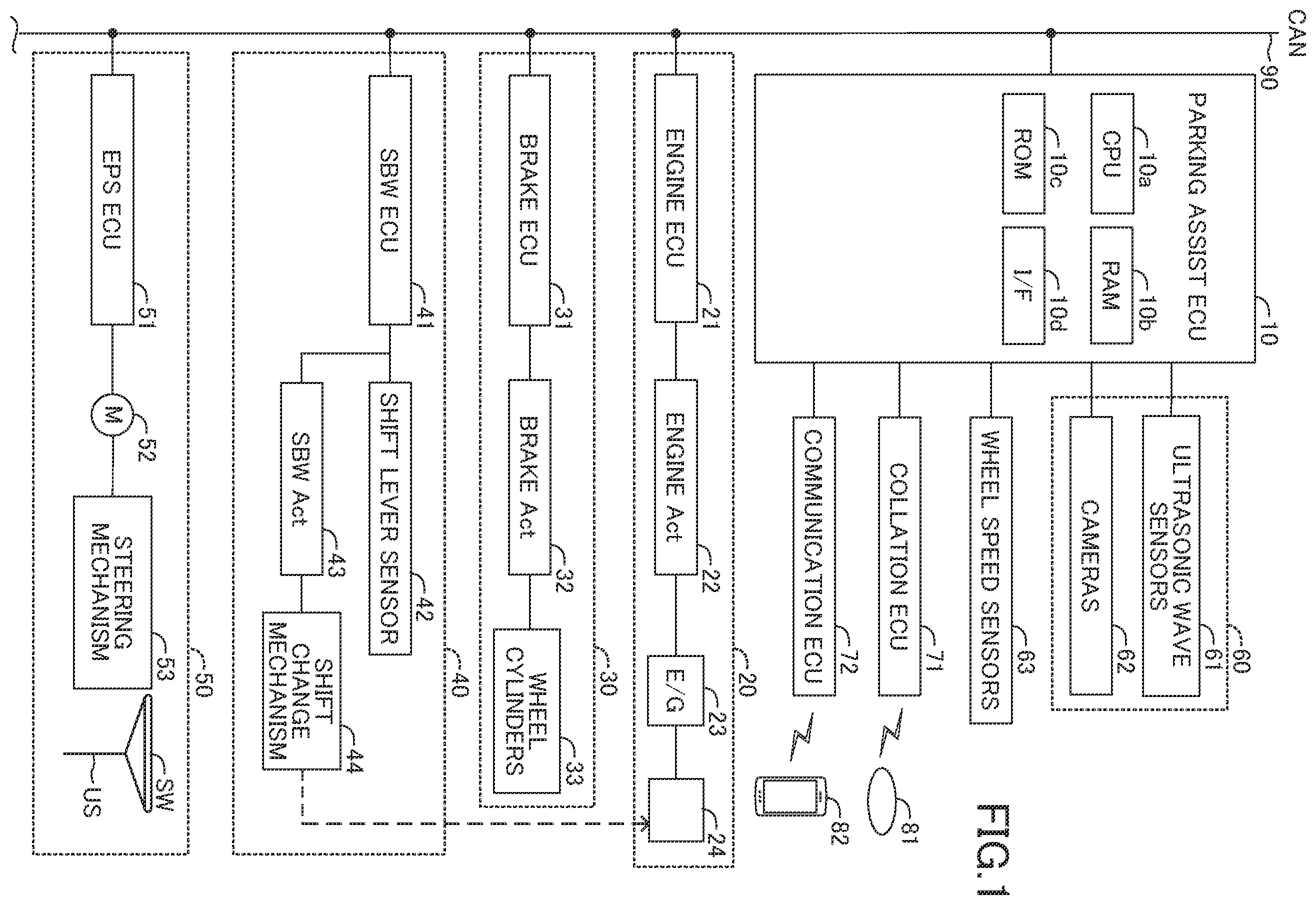 Patent US11787391 Figure 1 – Vehicle control apparatus