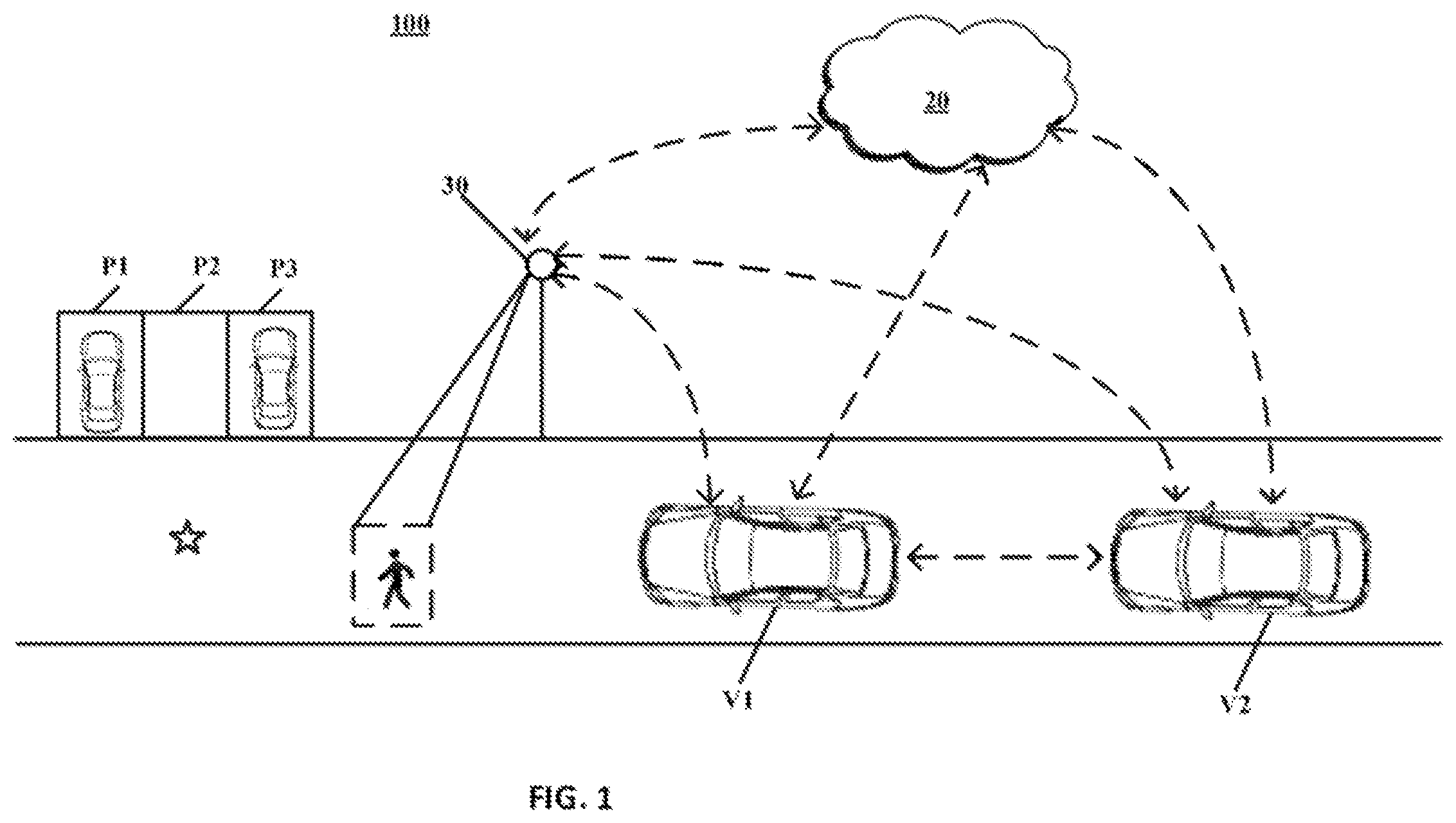 Patent US11787396 — Automatic parking assistance system, in-vehicle device and method — Figure 1