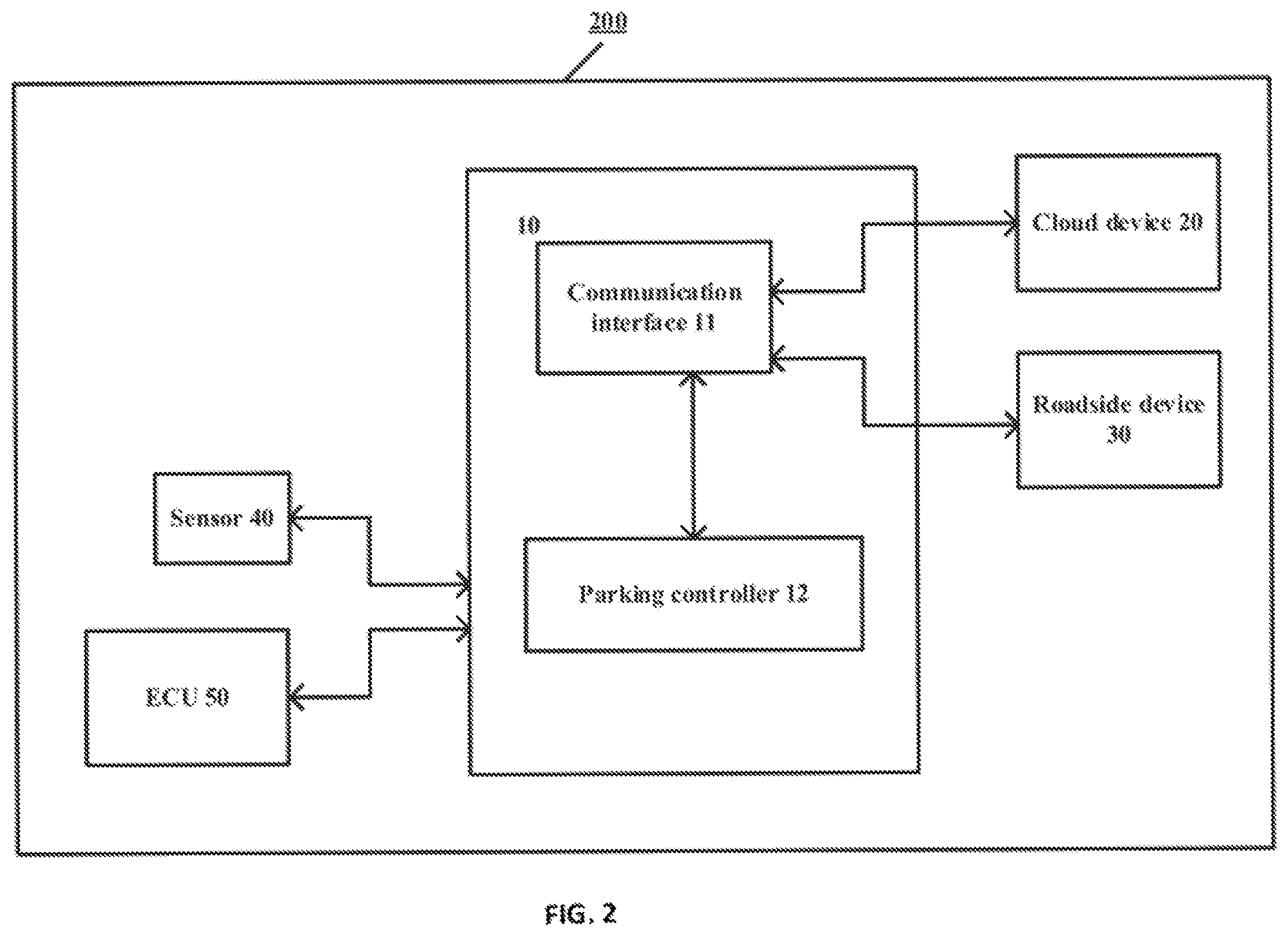 Patent US11787396 Figure 2 – Automatic parking assistance system, in-vehicle device and method