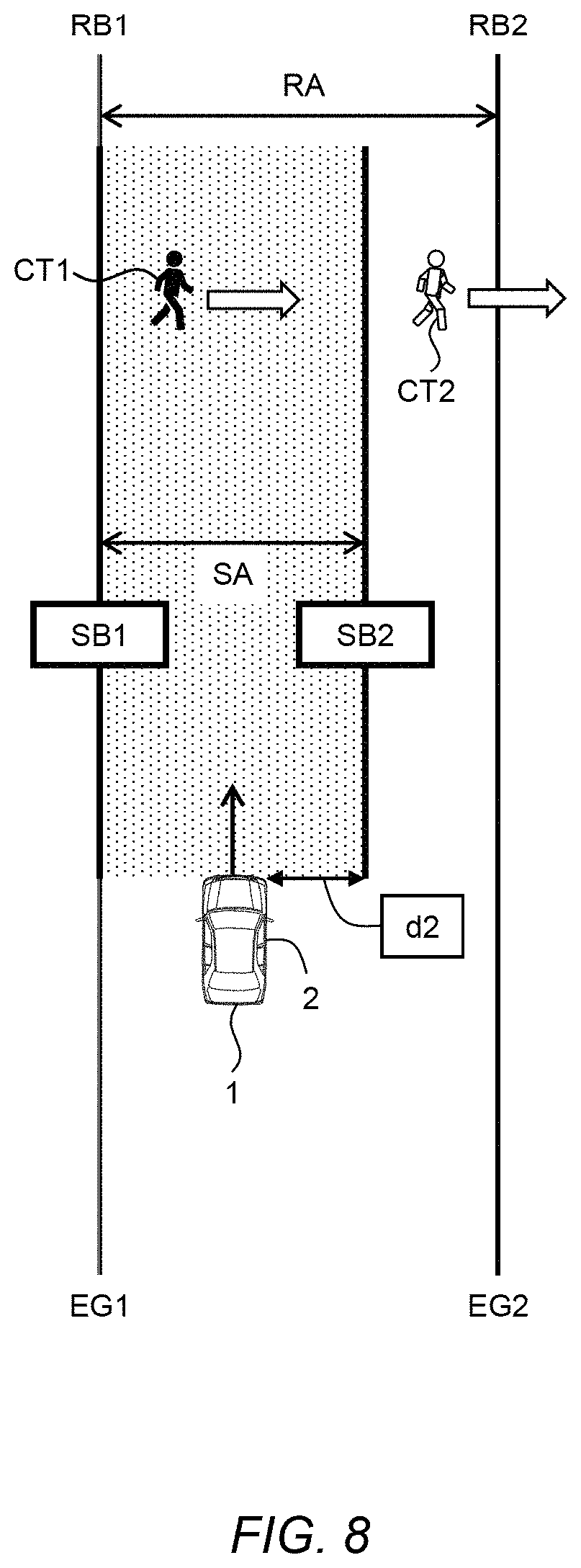 Patent US11787398 Figure 8 – Driving assist system