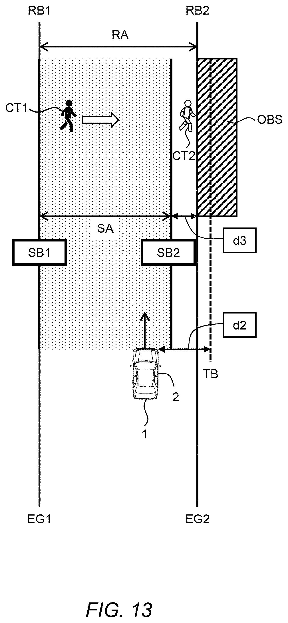 Patent US11787398 Figure 13 – Driving assist system