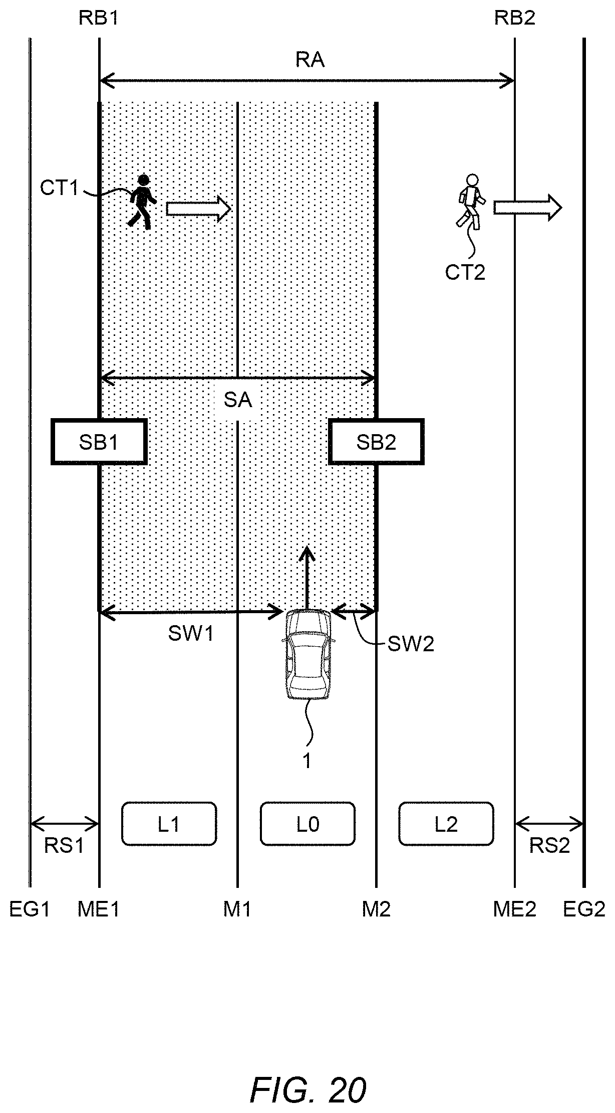 Patent US11787398 Figure 20 – Driving assist system