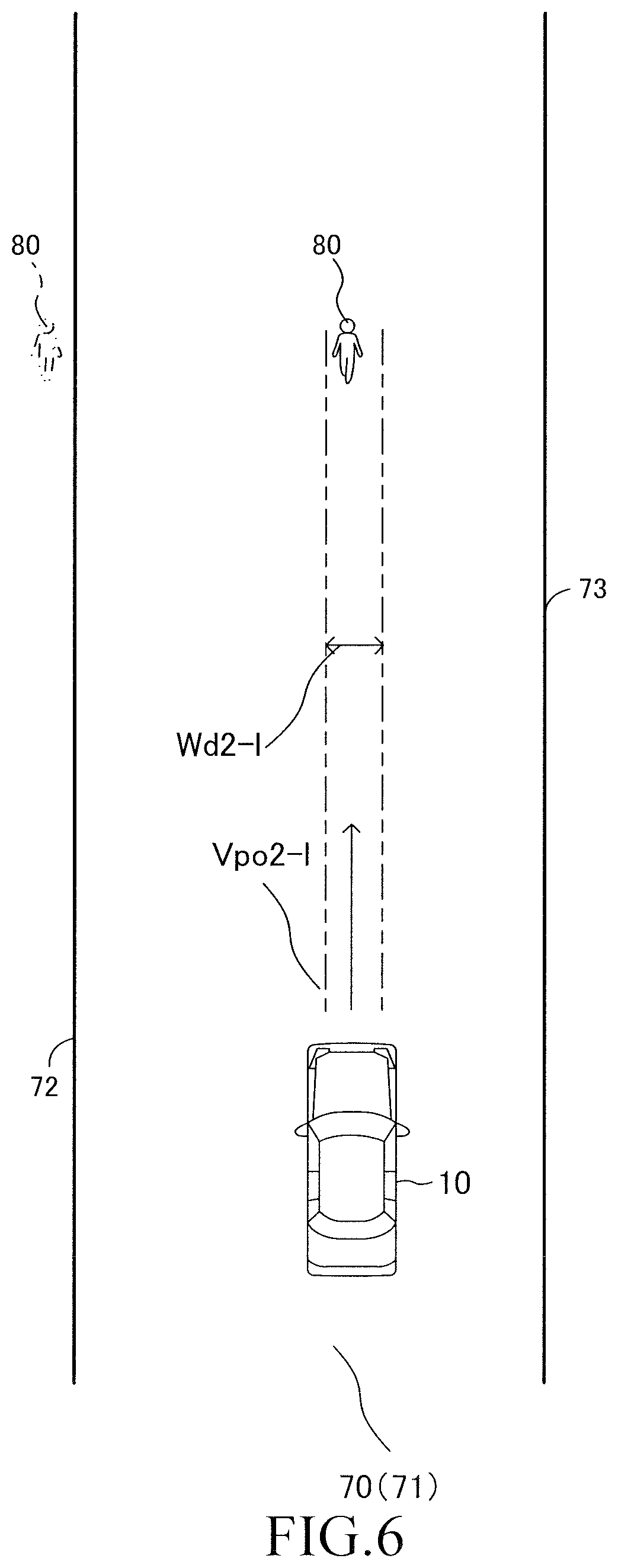 Patent US11787401 Figure 6 – Collision avoidance support device