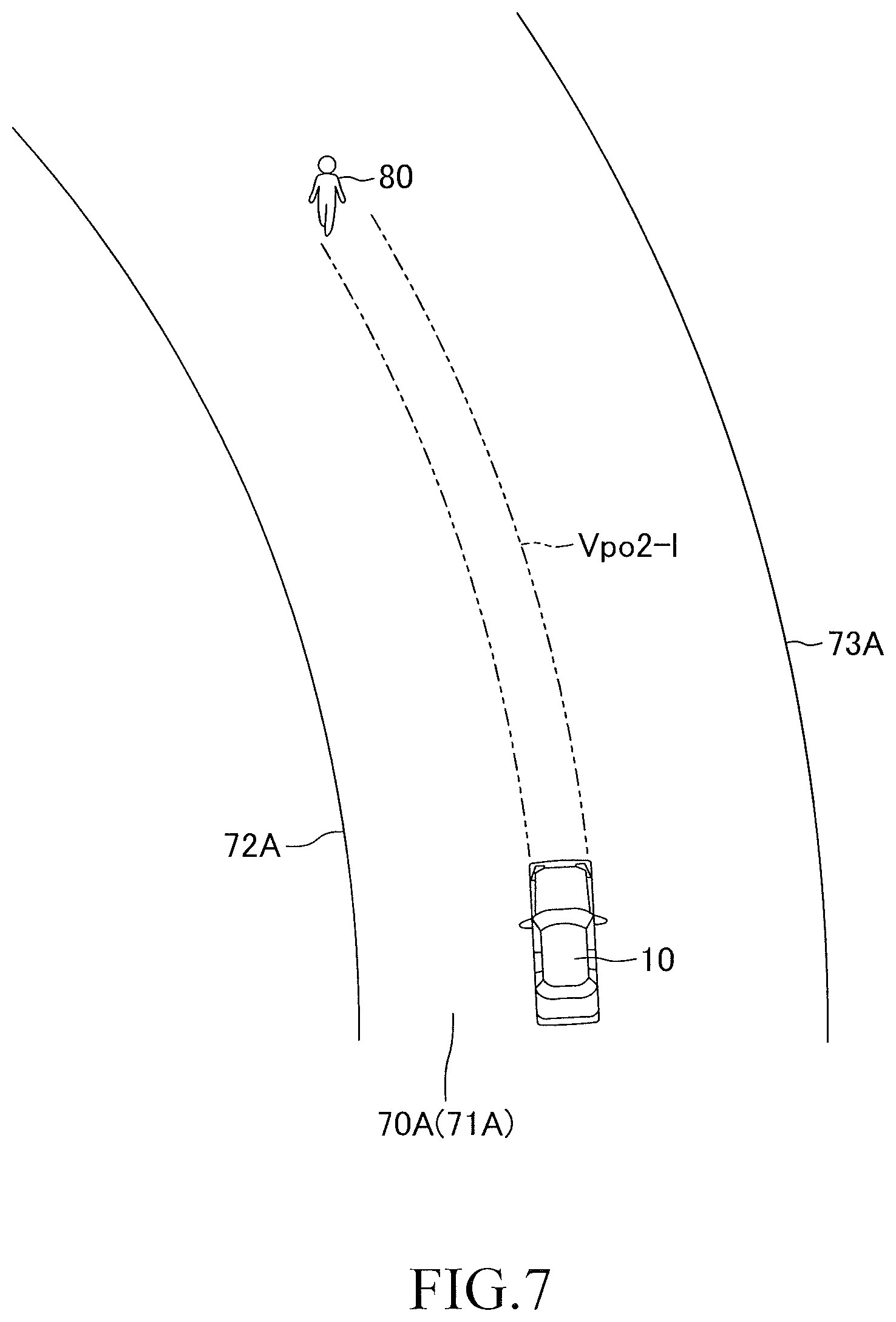 Patent US11787401 Figure 7 – Collision avoidance support device