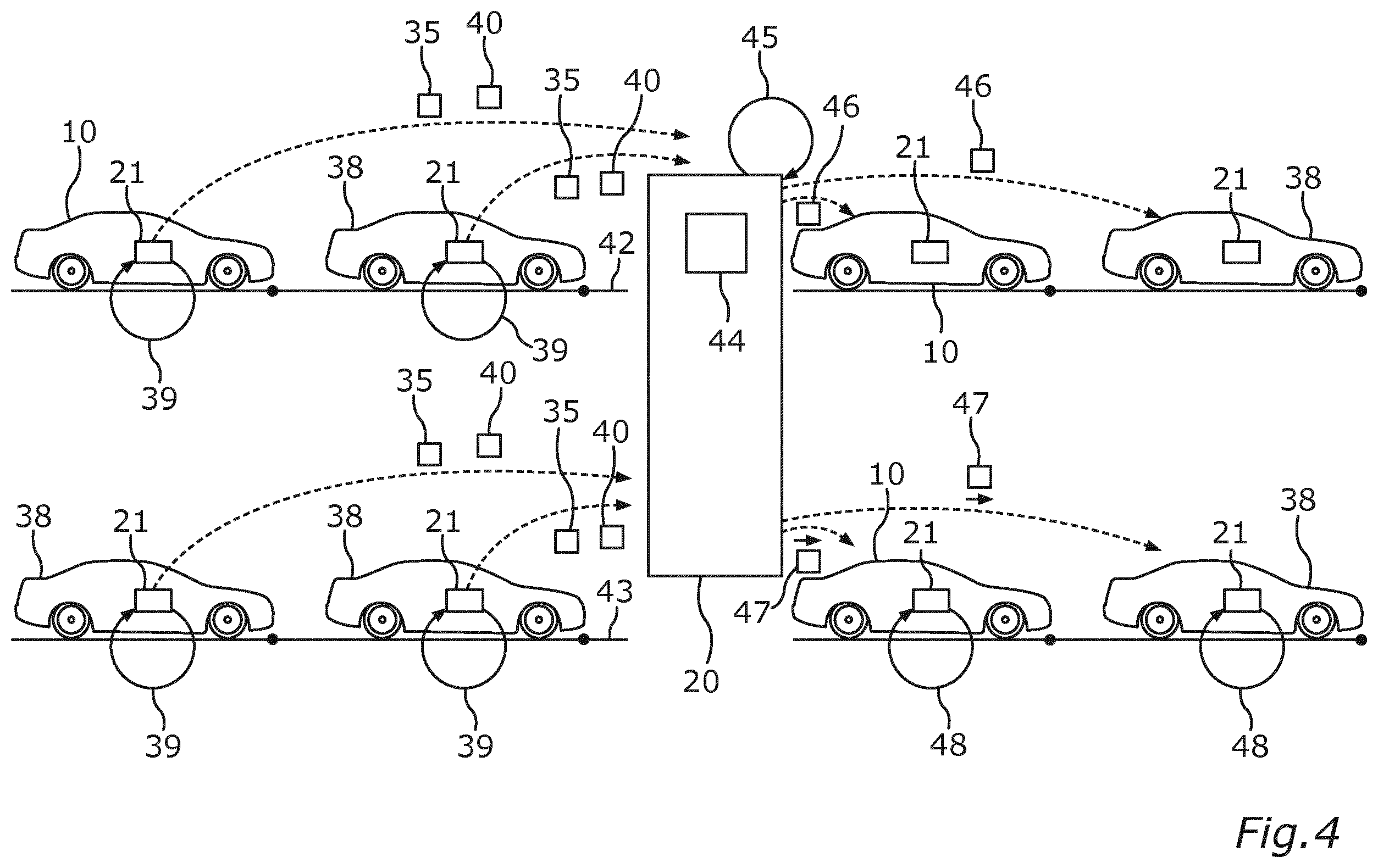 Patent US11787406 Figure 4 – Operating a control device of a motor vehicle in order to predict a next stopping procedure