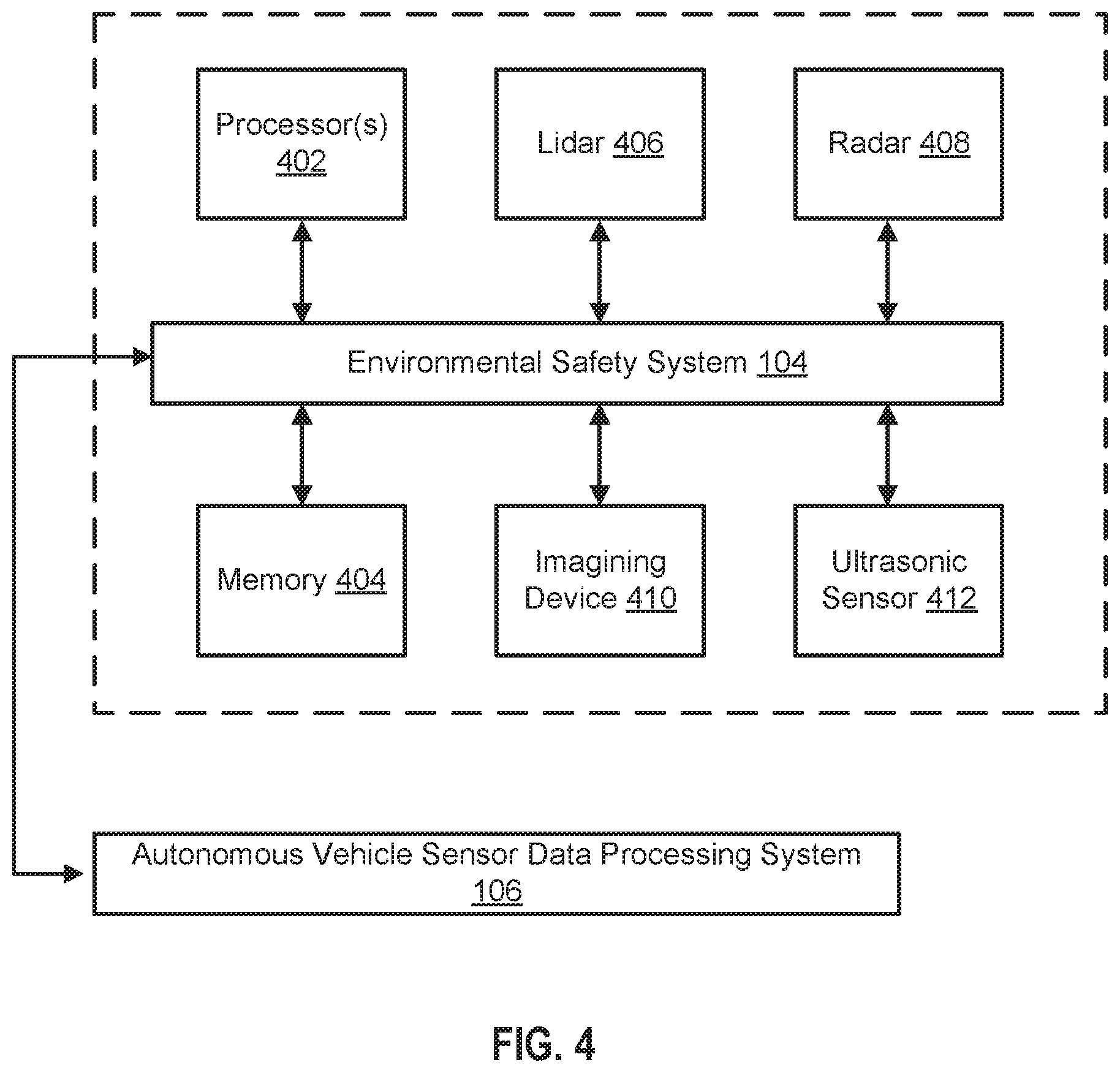 Patent US11787407 Figure 4 – System and method for sensing vehicles and street