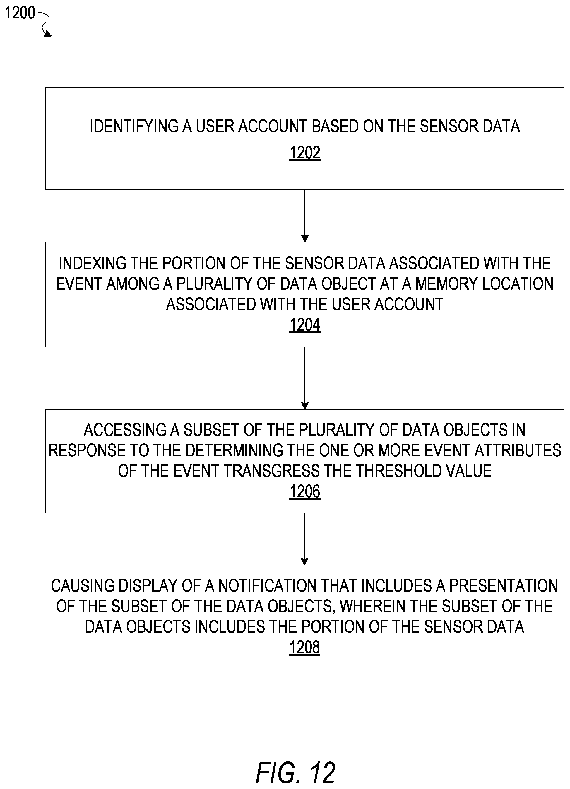 Patent US11787413 Figure 12 – Baseline event detection system