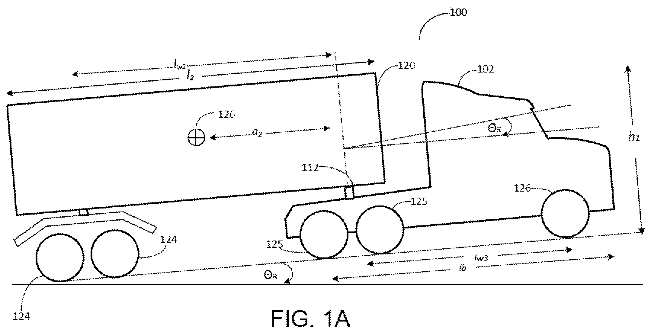 Patent US11787418 Figure 1 – Systems and methods for real-time tractor-trailer mass estimation
