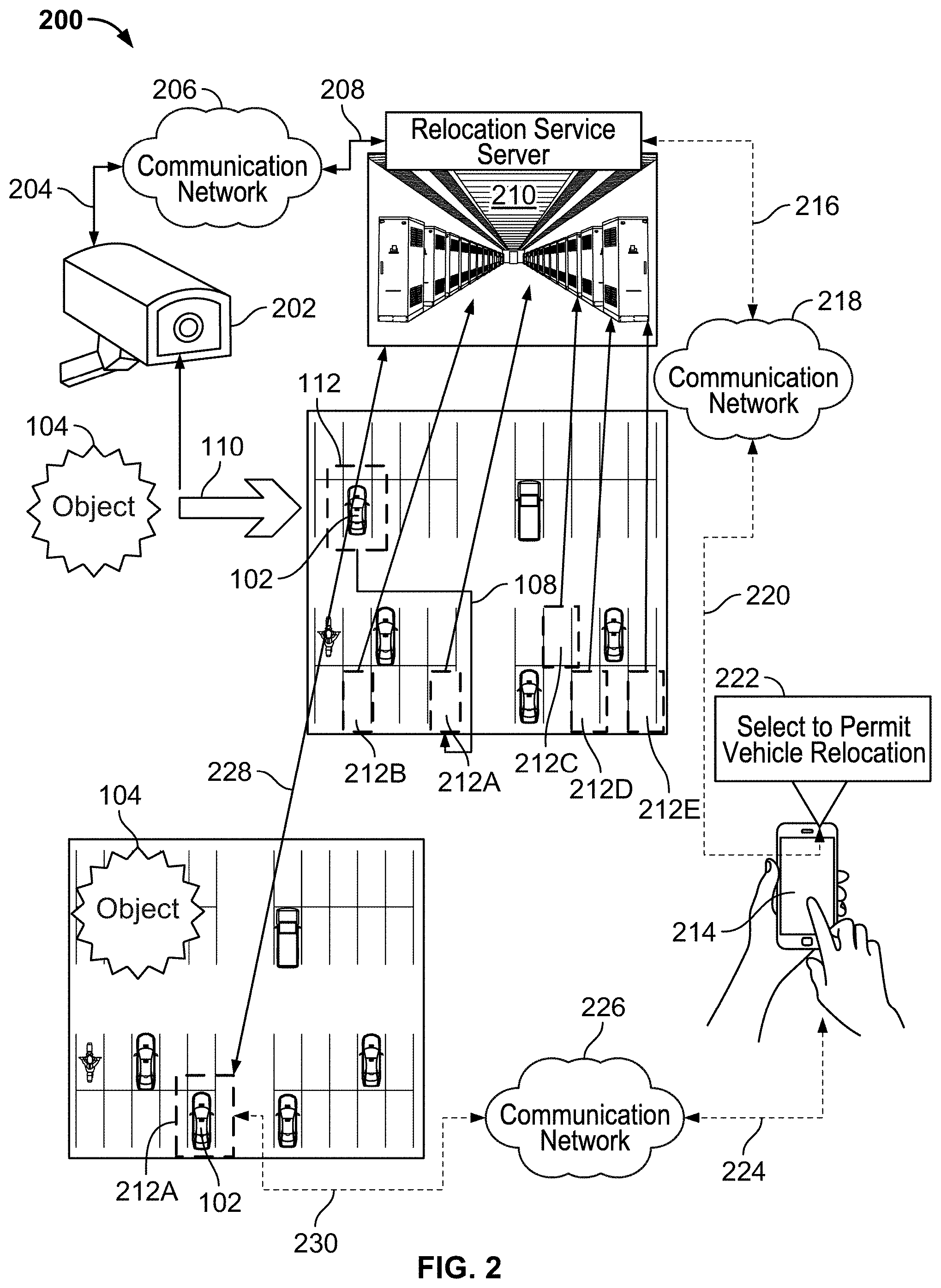 Patent US11787441 Figure 2 – Stationary vehicle impact analysis and decision making