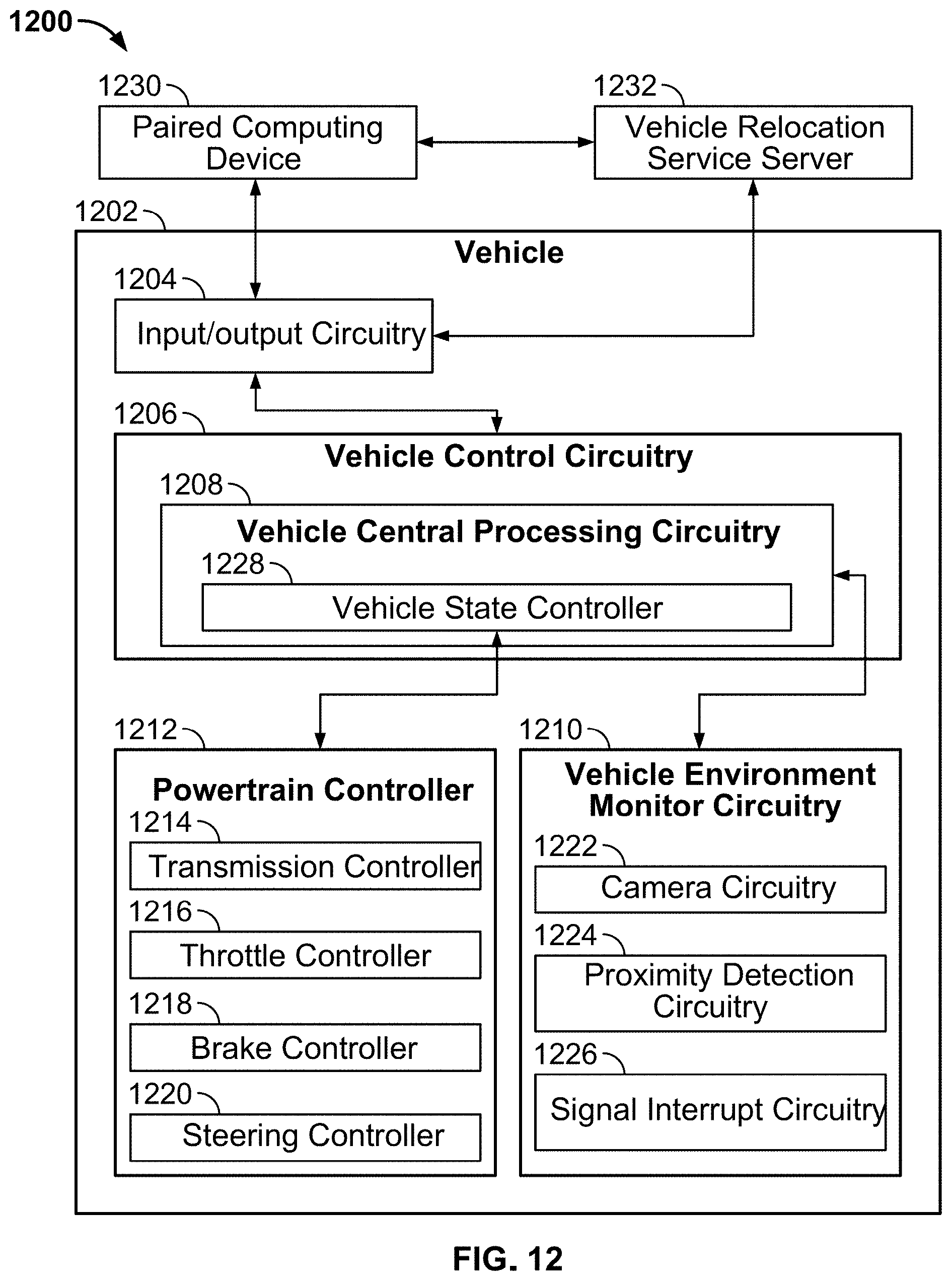 Patent US11787441 Figure 12 – Stationary vehicle impact analysis and decision making