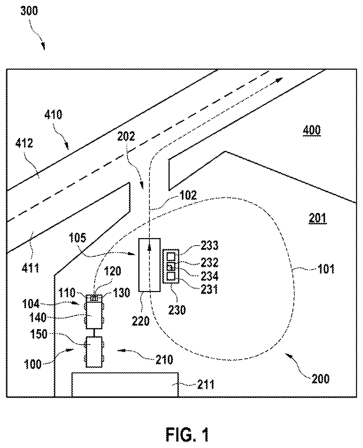 Patent US11787443 Figure 1 – Use of a load distribution of an automated utility vehicle for trajectory planning and trajectory control adapted in a situation-dependent fashion