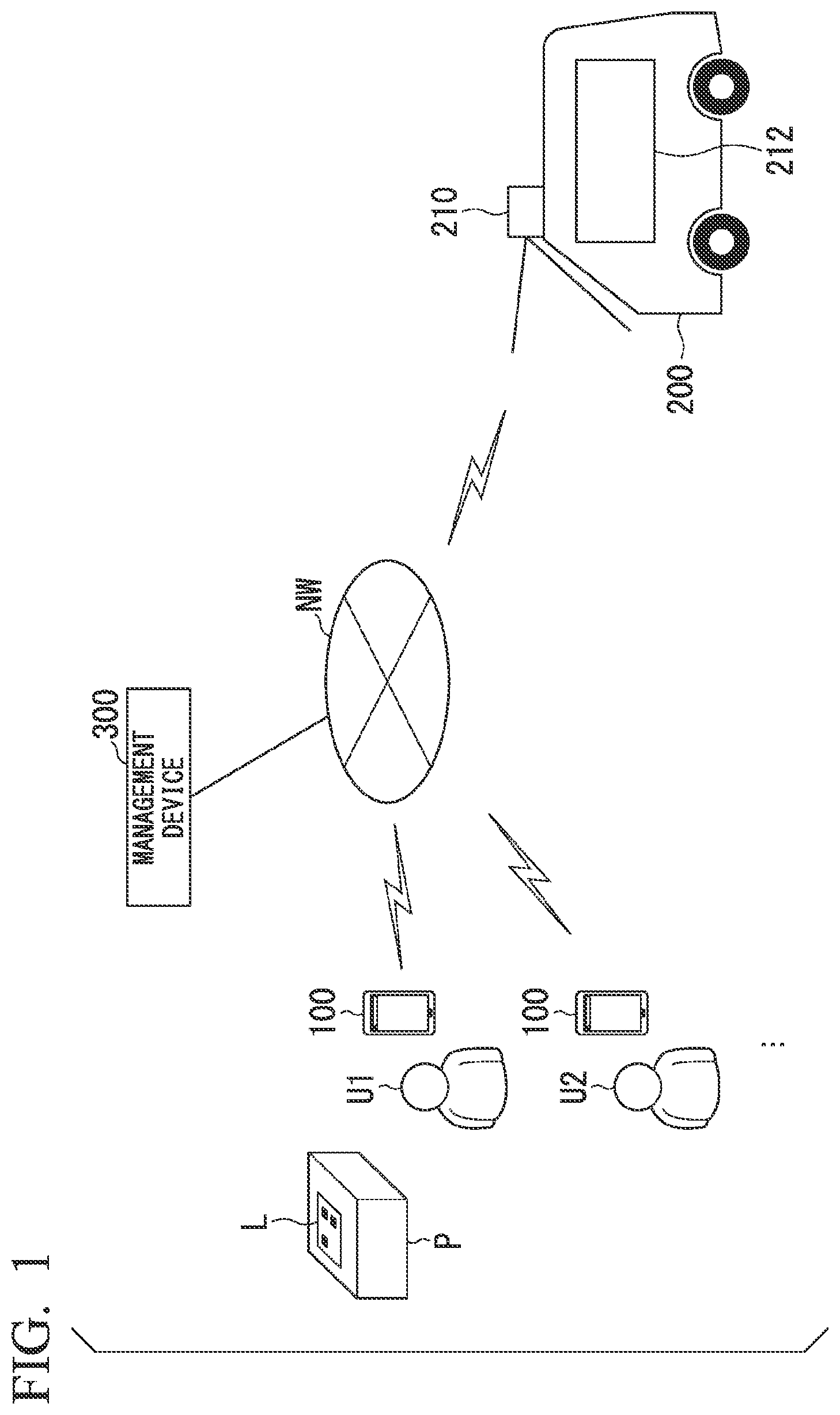 Patent US11787444 Figure 1 – Management device, transportation system, management method, and recording medium