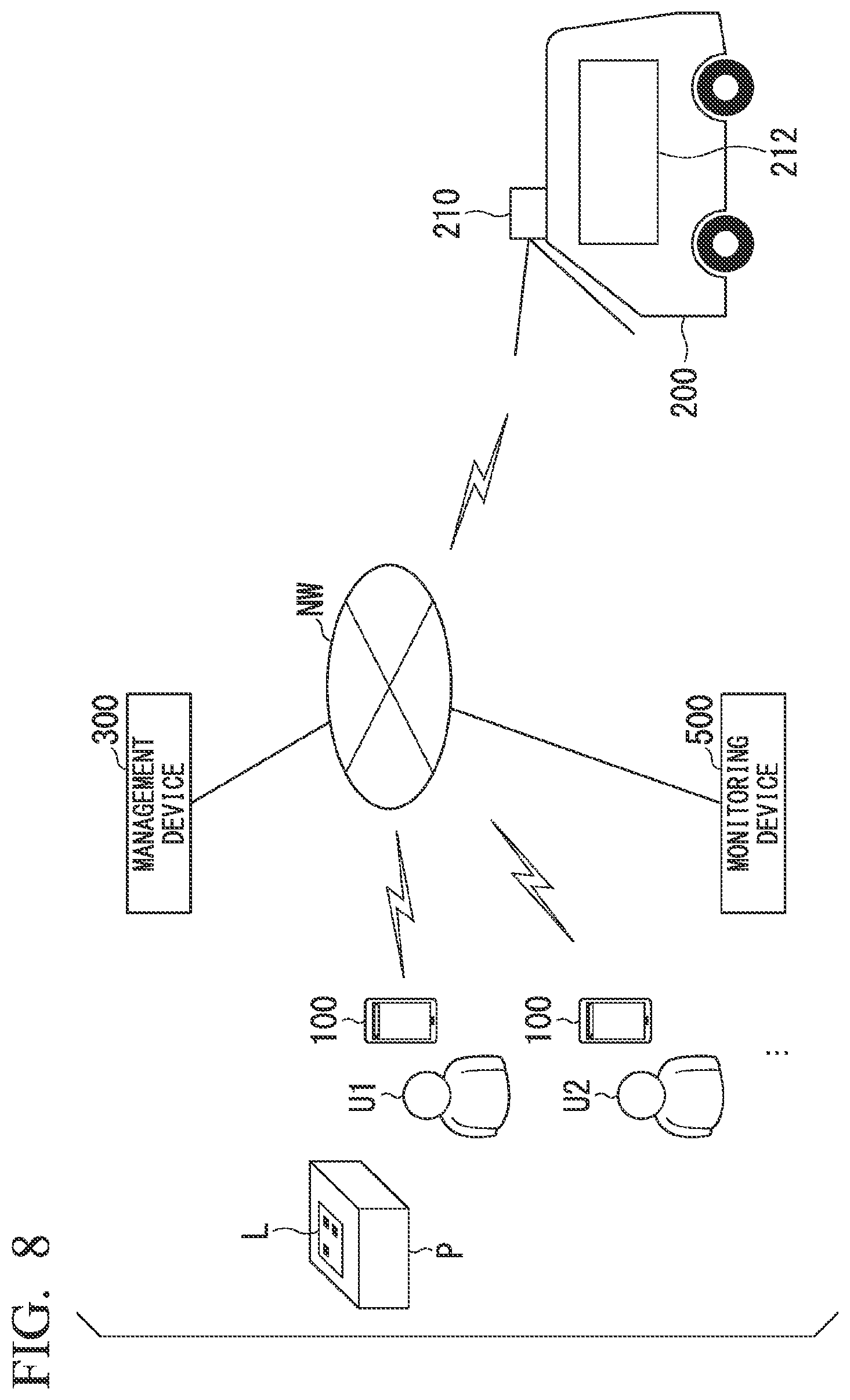Patent US11787444 Figure 8 – Management device, transportation system, management method, and recording medium