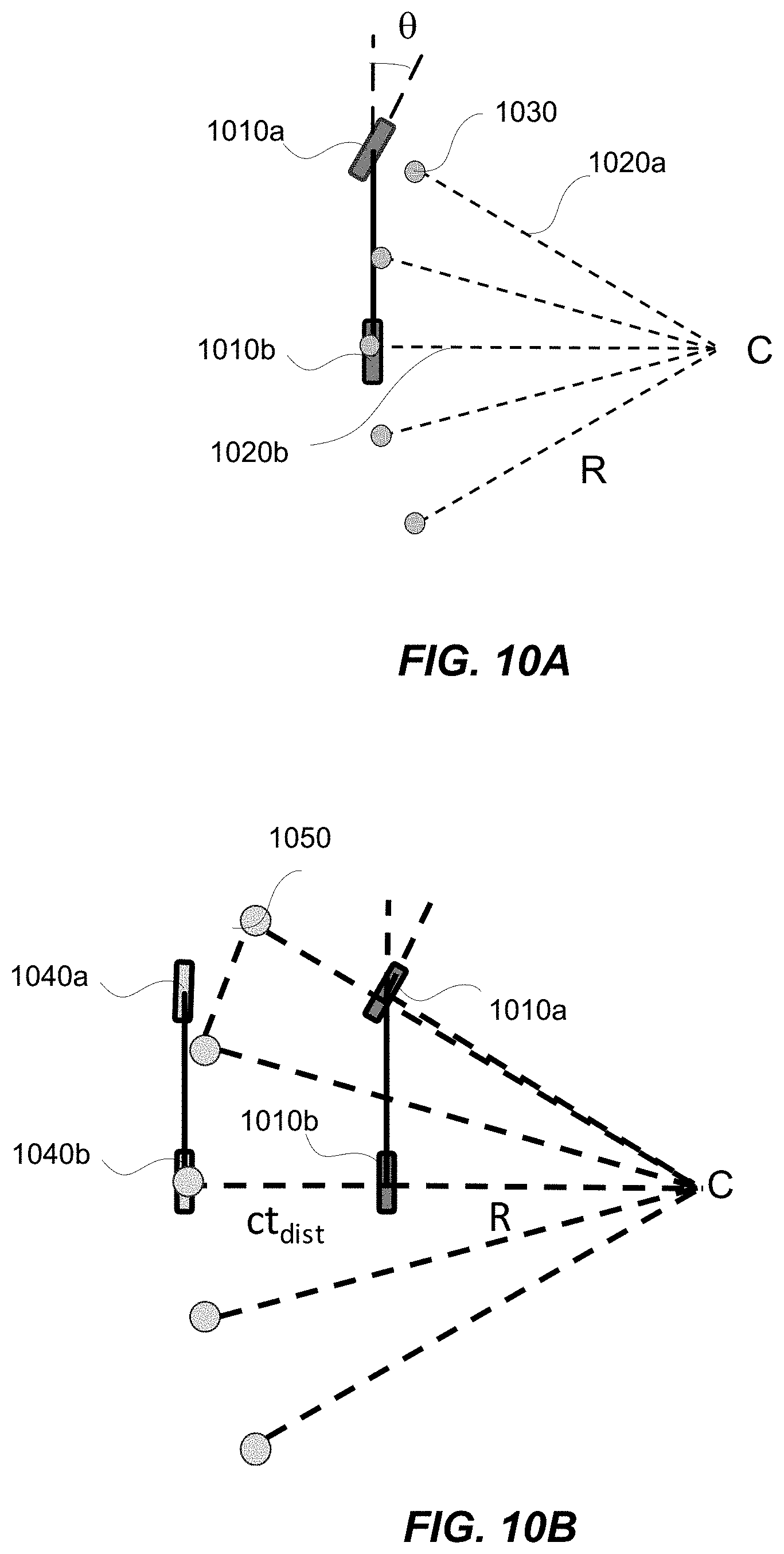 Patent US11787445 Figure 10 – Techniques for maintaining offsets in vehicle formations