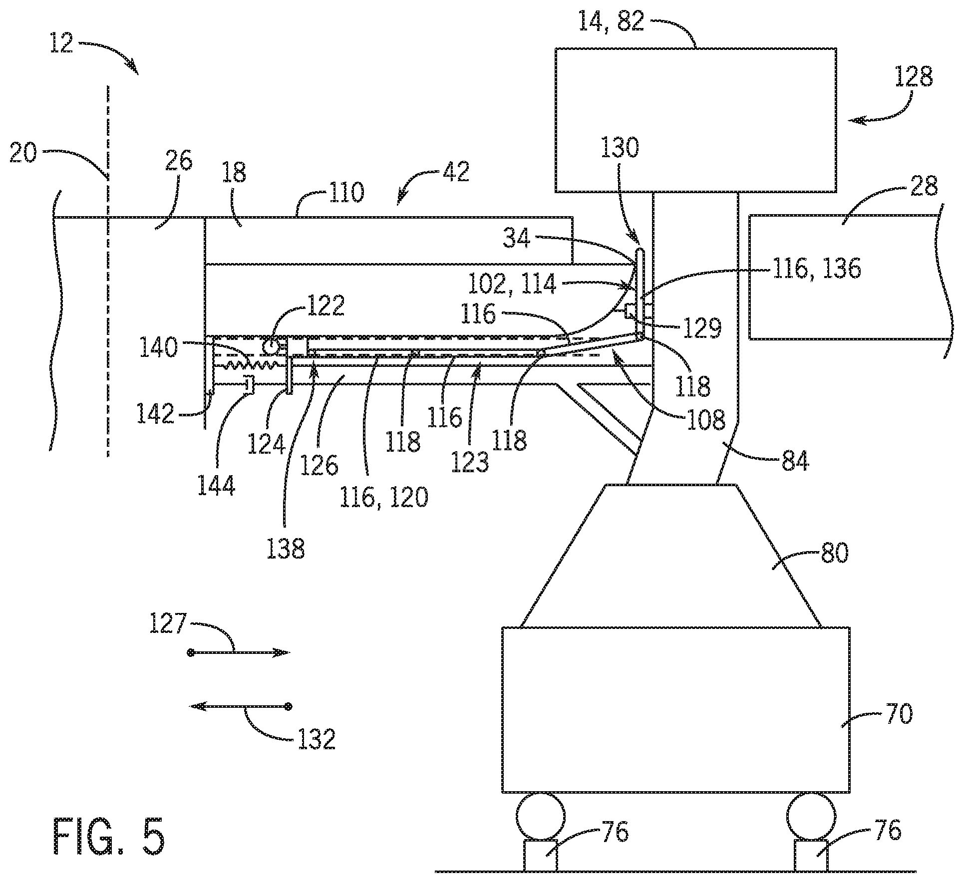Patent US11787447 Figure 4 – Gap blocking systems and methods for amusement park attractions