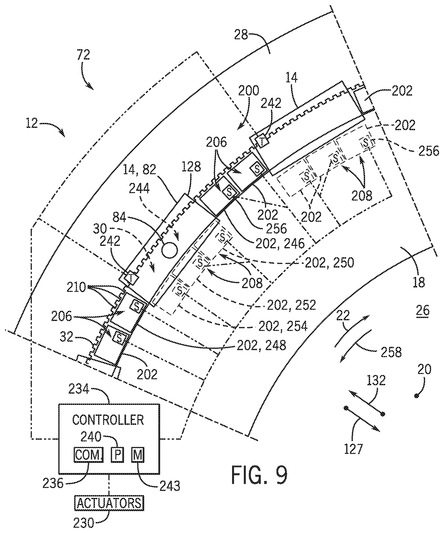 Patent US11787447 Figure 8 – Gap blocking systems and methods for amusement park attractions