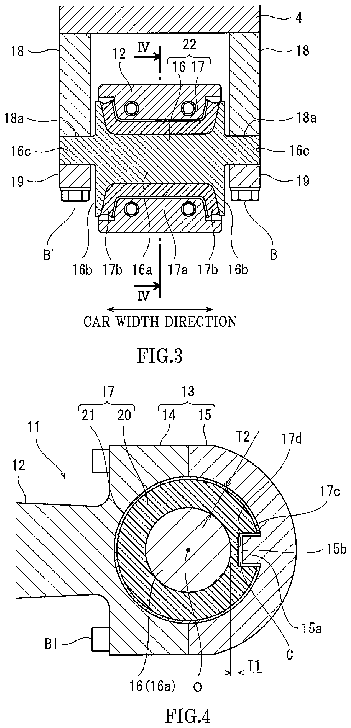 Patent US11787451 Figure 3 – Axle box suspension and elastic bushing shaft body for use in railcar
