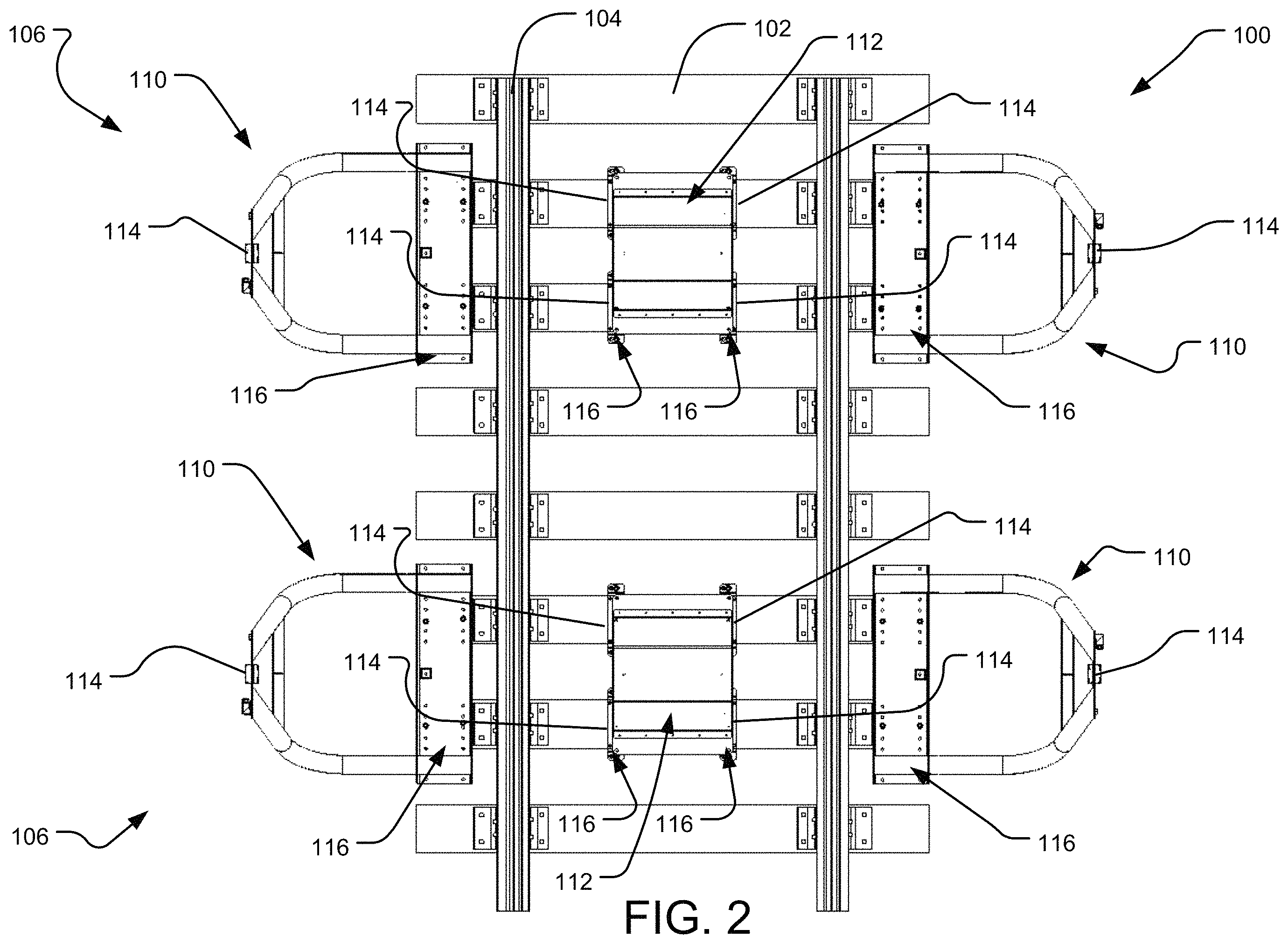 Patent US11787454 Figure 2 – Railcar acoustic monitoring system and method of use