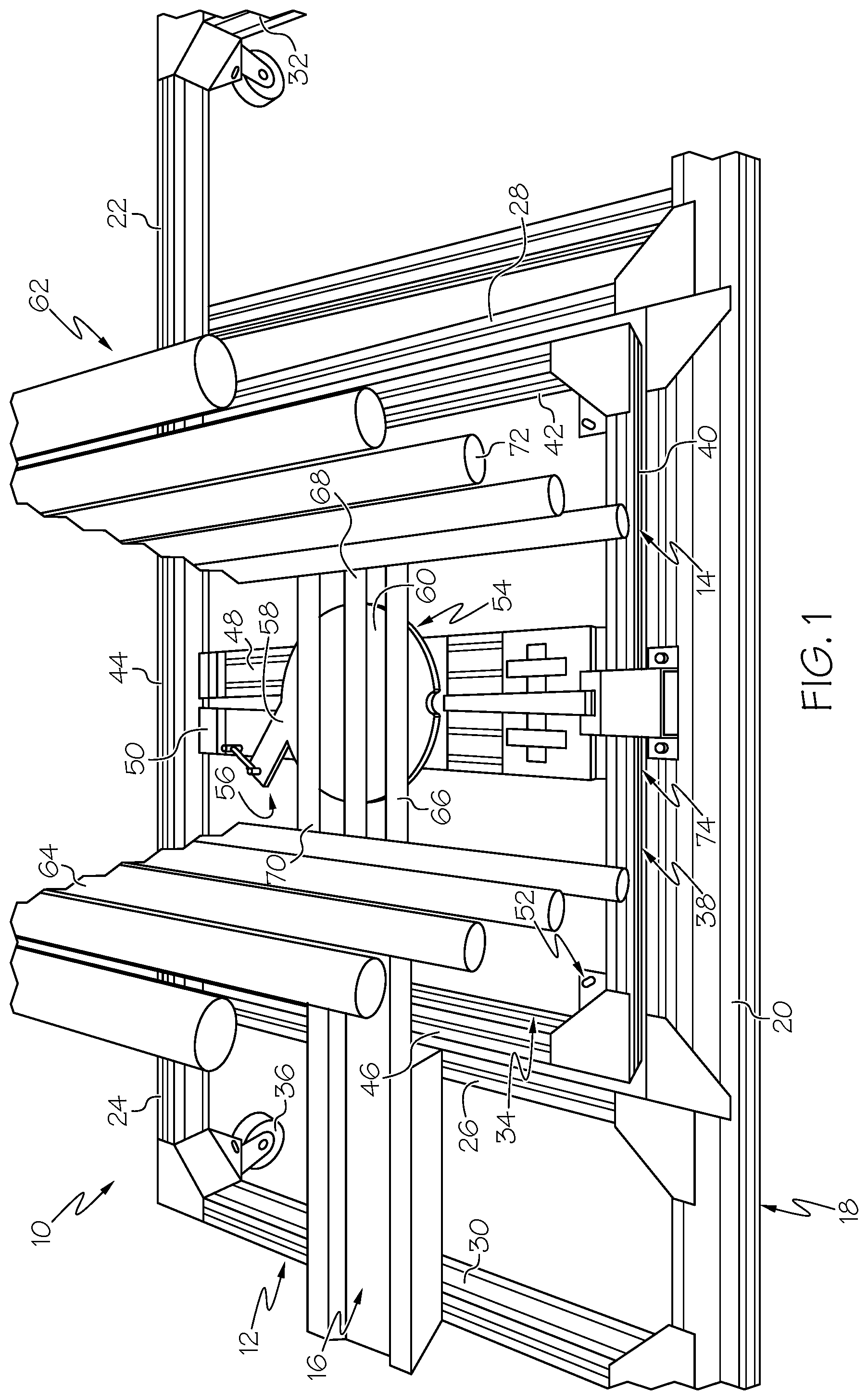 Patent US11787456 Figure 1 – Dolly assemblies including locking assemblies for locking child dolly carousels