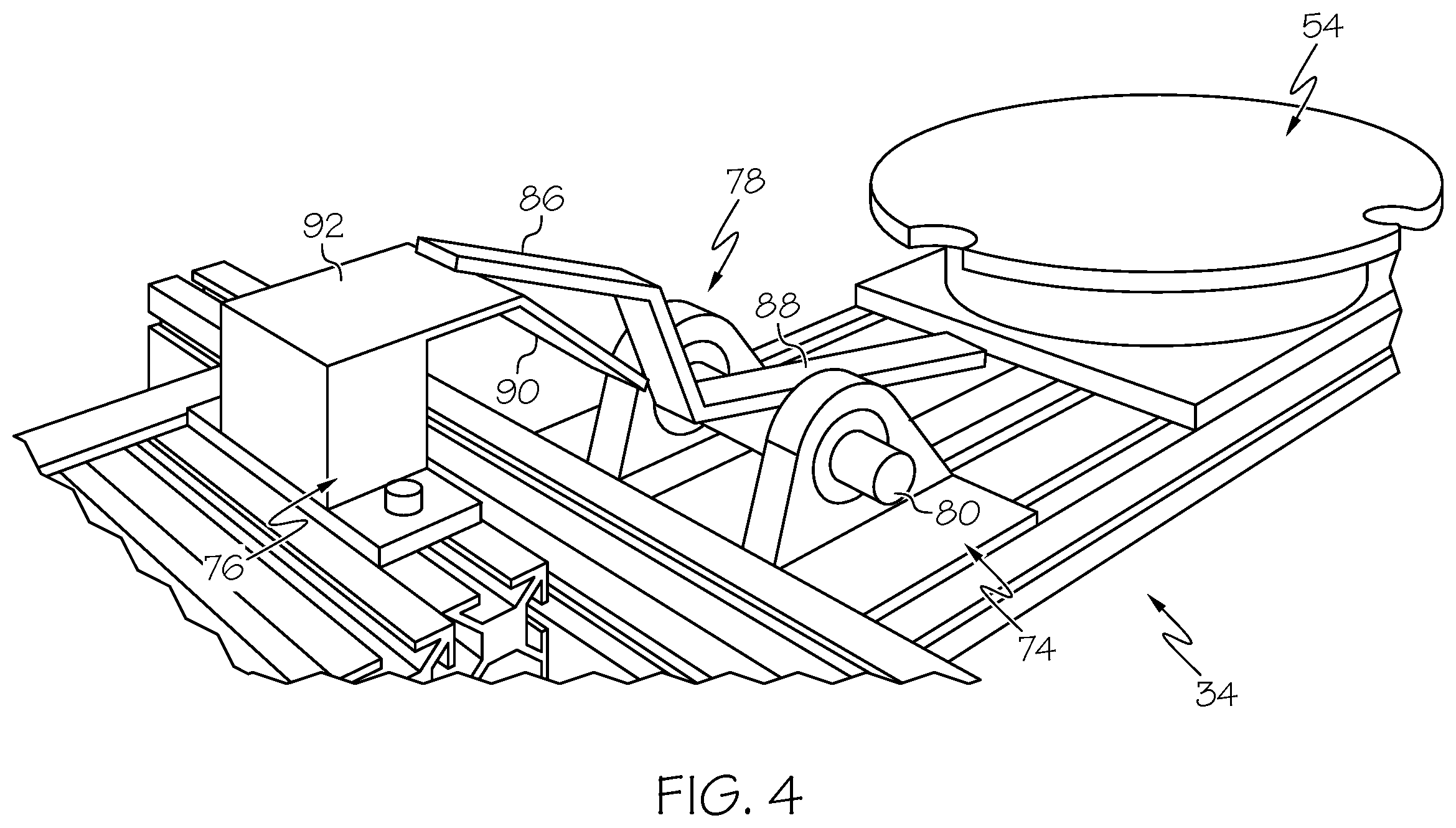 Patent US11787456 Figure 4 – Dolly assemblies including locking assemblies for locking child dolly carousels