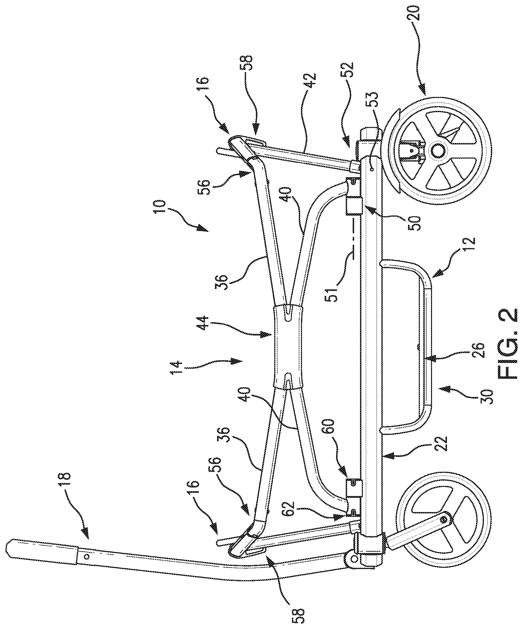 Patent US11787460 Figure 2 – Wagon with adapter for installing child seat
