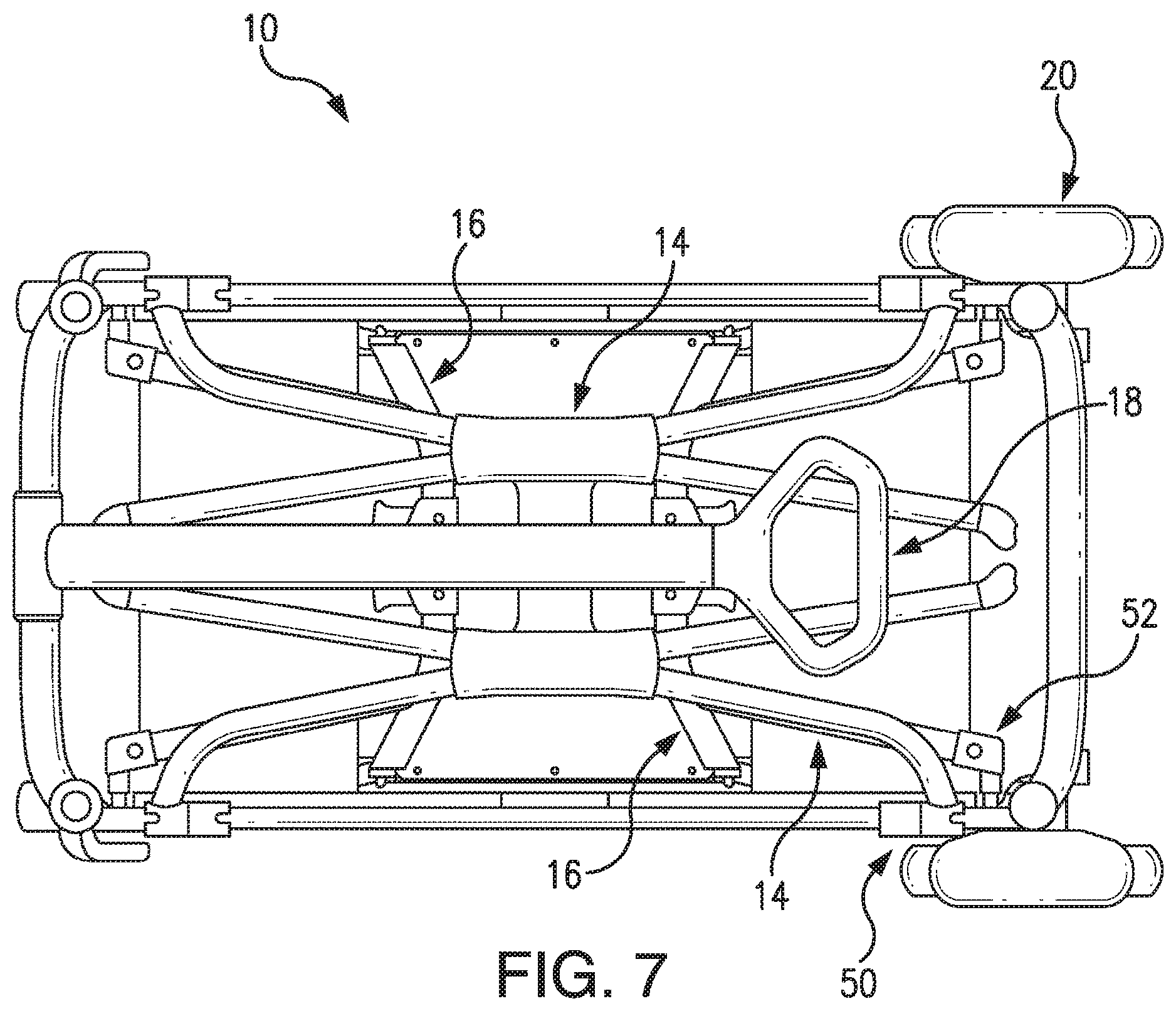 Patent US11787460 Figure 6 – Wagon with adapter for installing child seat