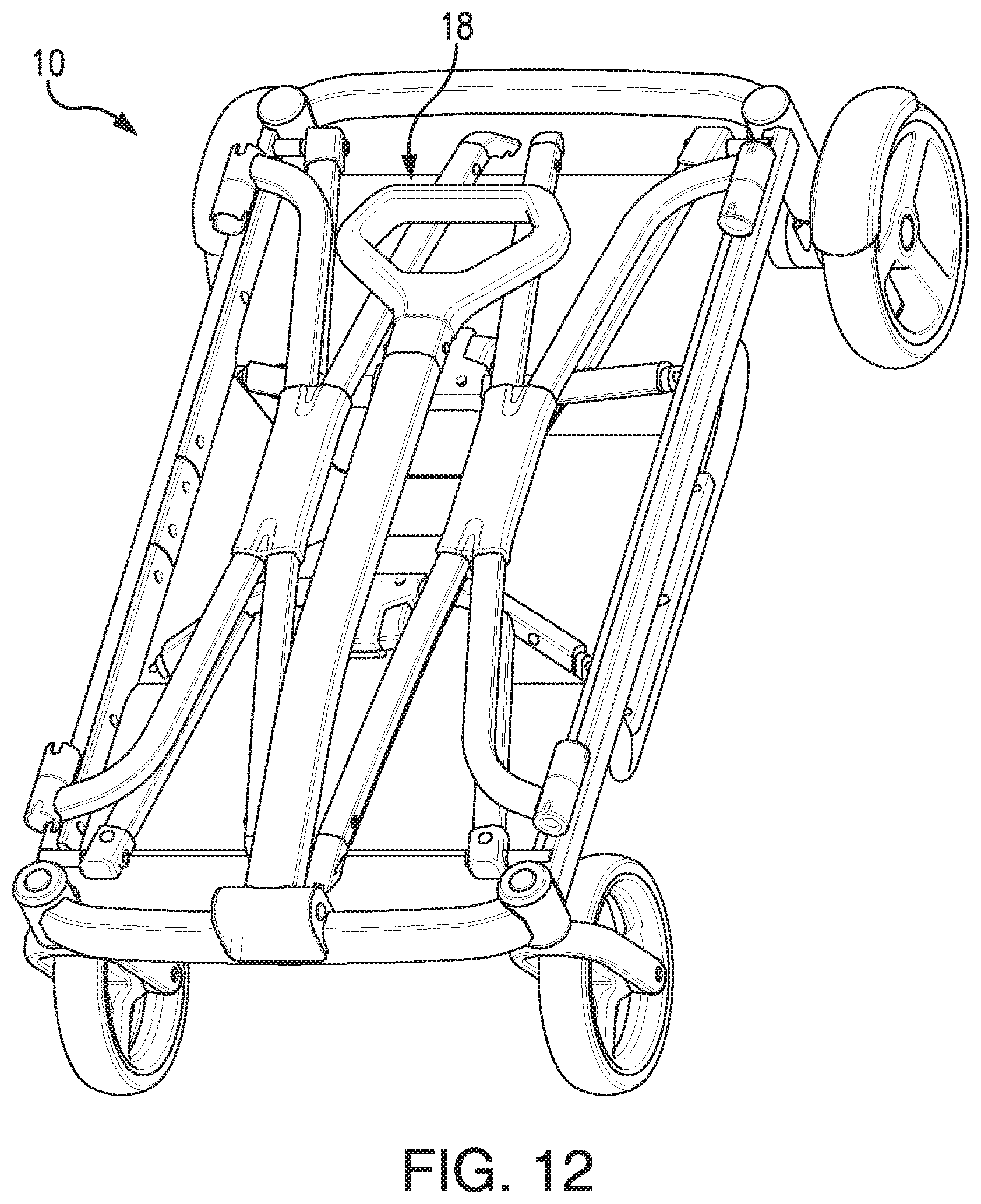 Patent US11787460 Figure 11 – Wagon with adapter for installing child seat