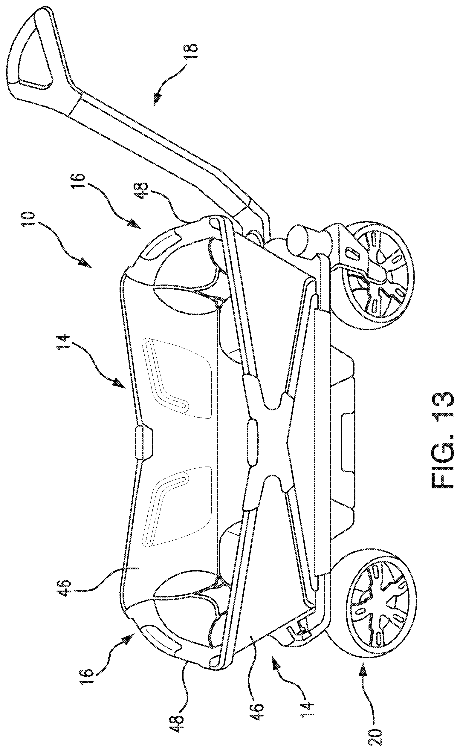 Patent US11787460 Figure 12 – Wagon with adapter for installing child seat