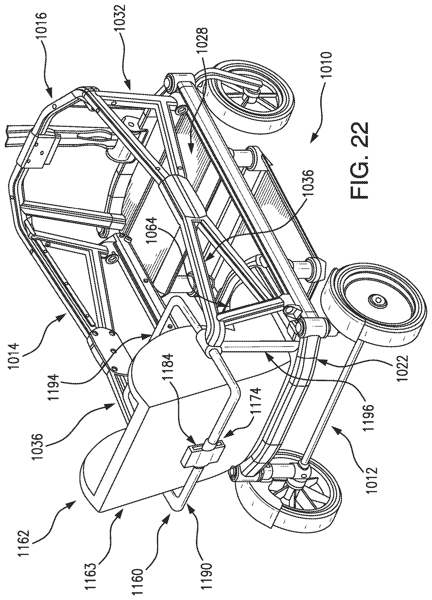 Patent US11787460 Figure 17 – Wagon with adapter for installing child seat