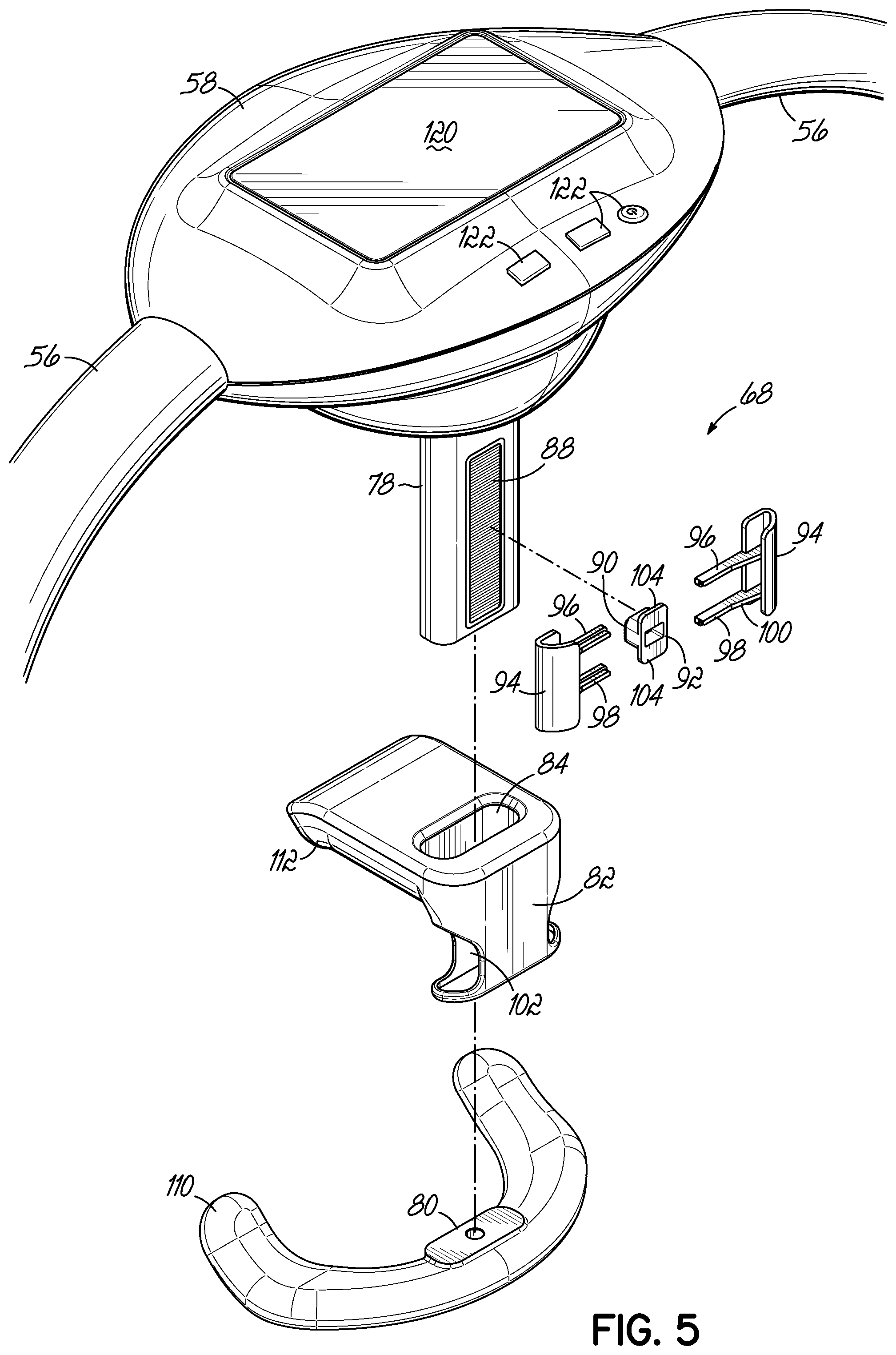 Patent US11787461 Figure 5 – Stroller system