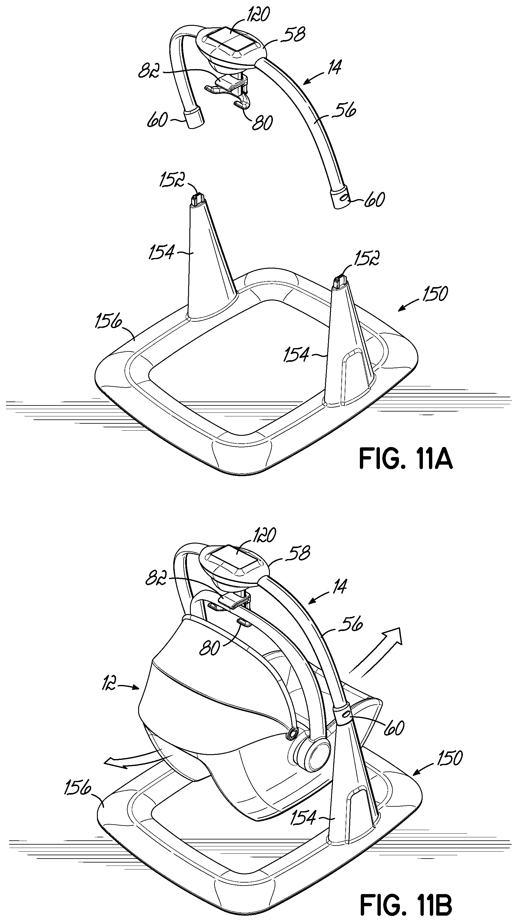 Patent US11787461 Figure 11 – Stroller system
