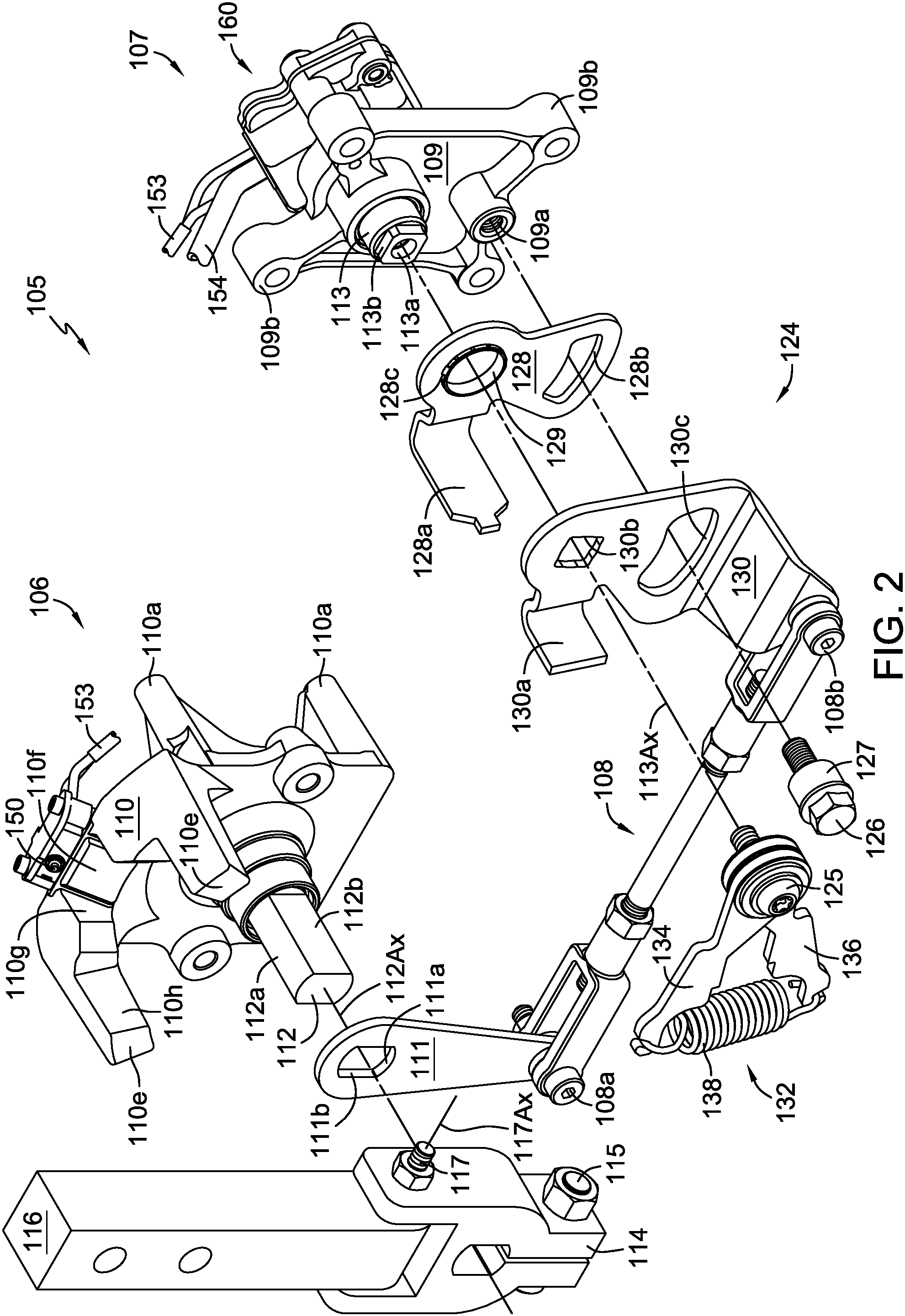 Patent US11787471 Figure 2 – Control assembly for zero turn vehicle