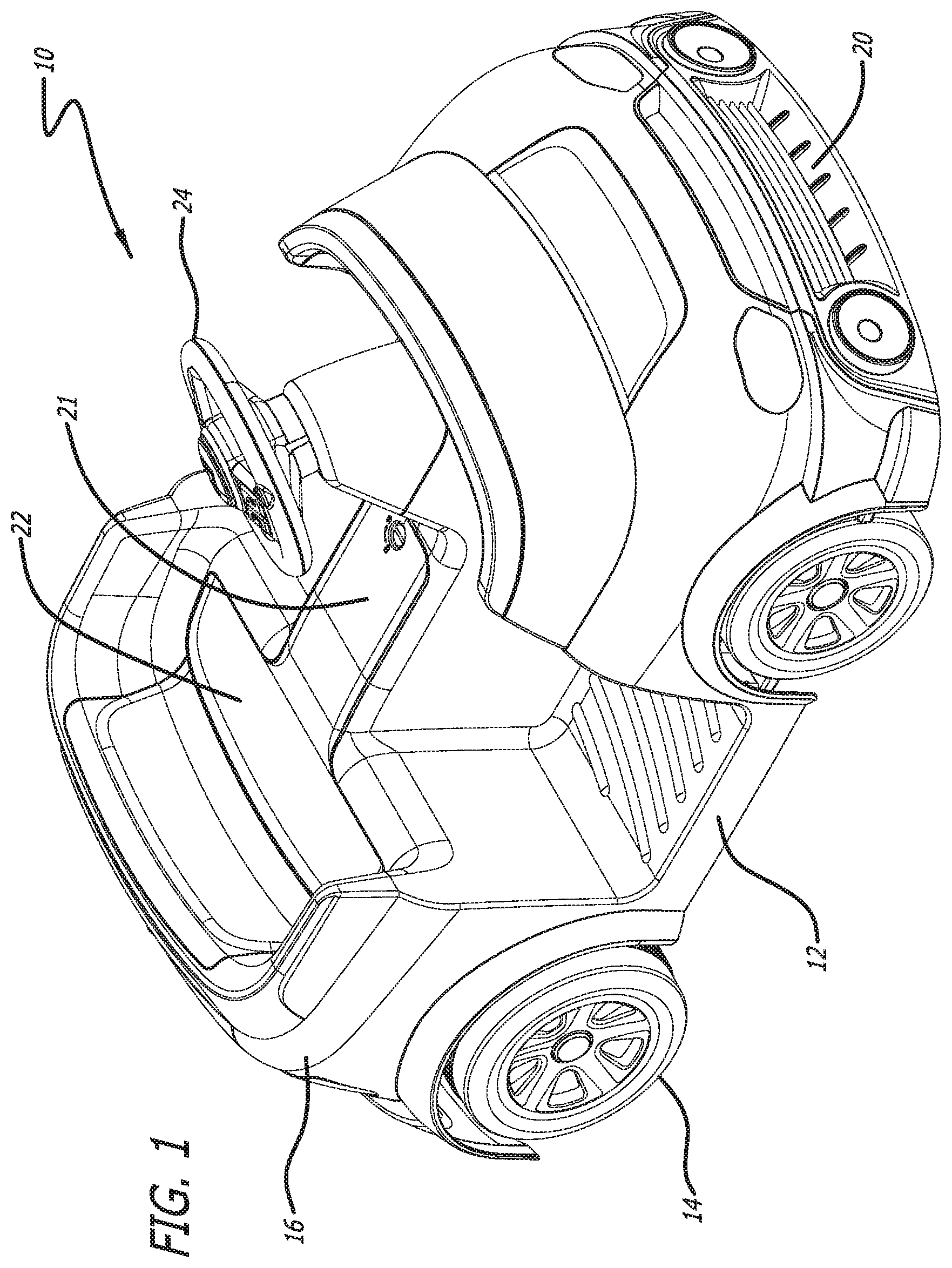 Patent US11787472 Figure 1 – Powered ride-on vehicle