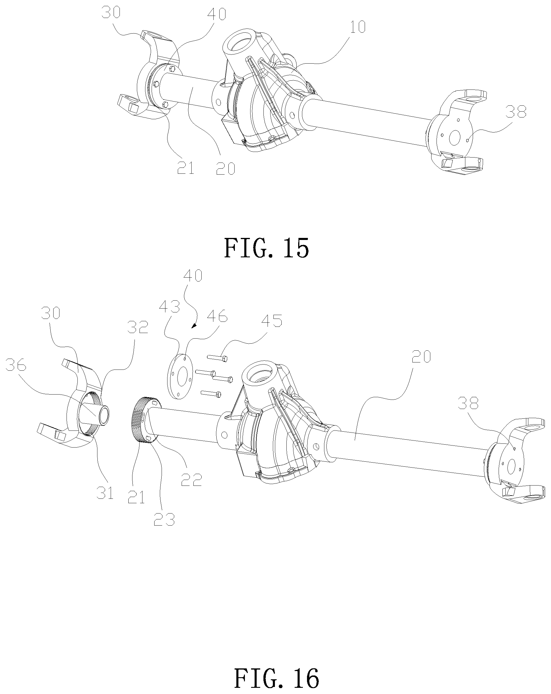 Patent US11787473 Figure 8 – Adjustable front axle and a vehicle having same
