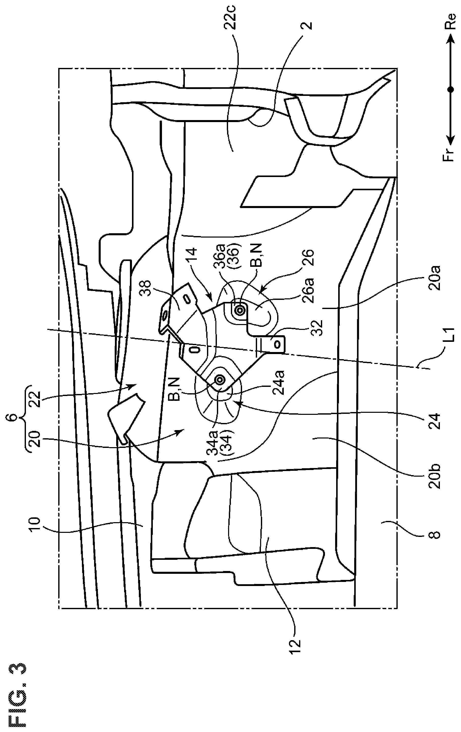 Patent US11787474 Figure 3 – Vehicle suspension tower structure