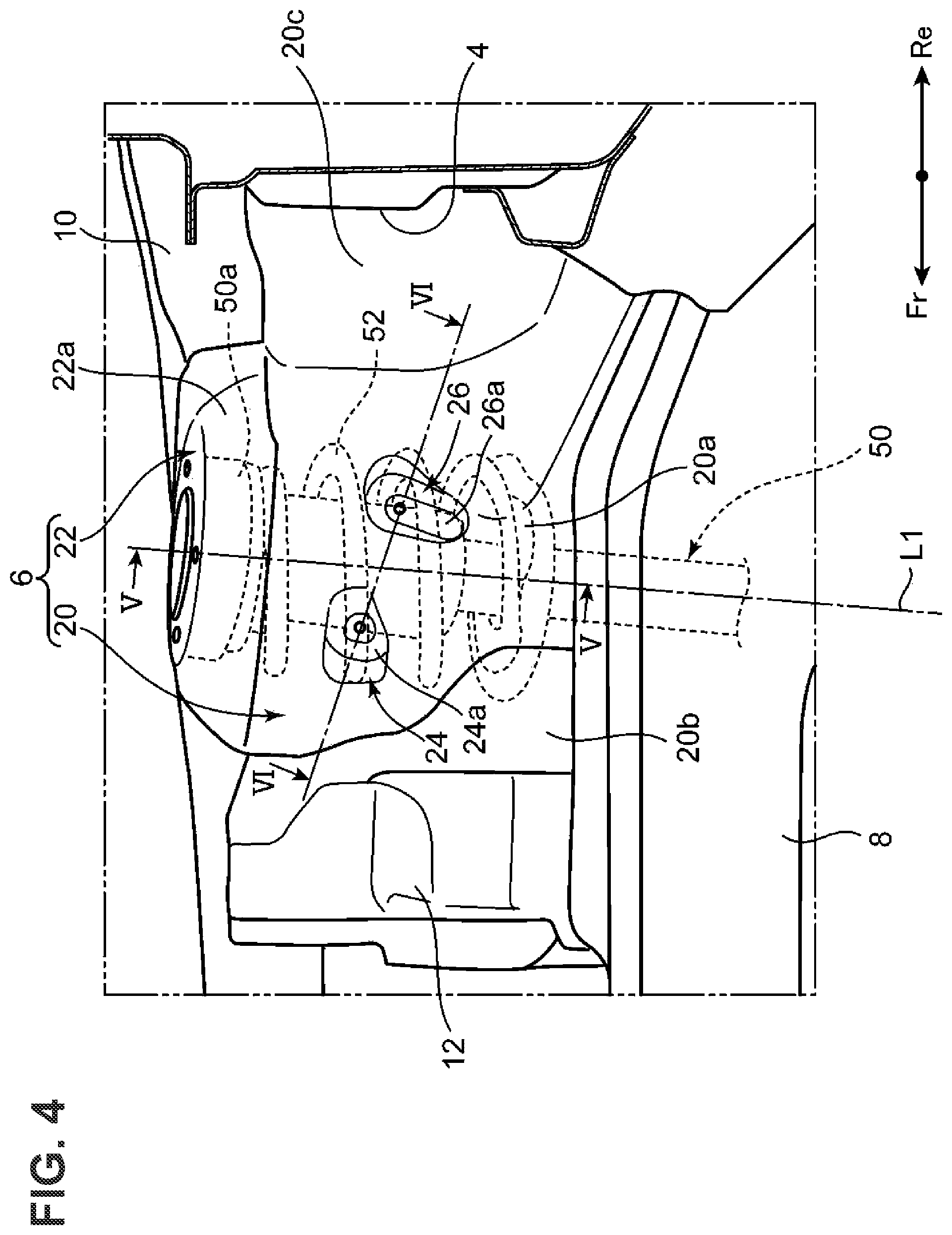 Patent US11787474 Figure 4 – Vehicle suspension tower structure