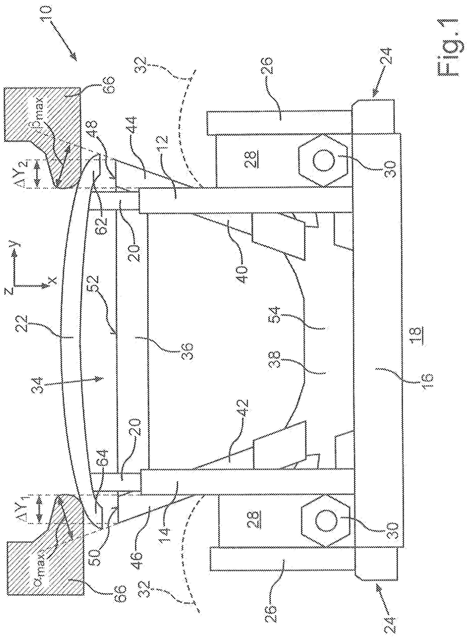 Patent US11787475 Figure 1 – Superstructure arrangement for a motor vehicle shell construction