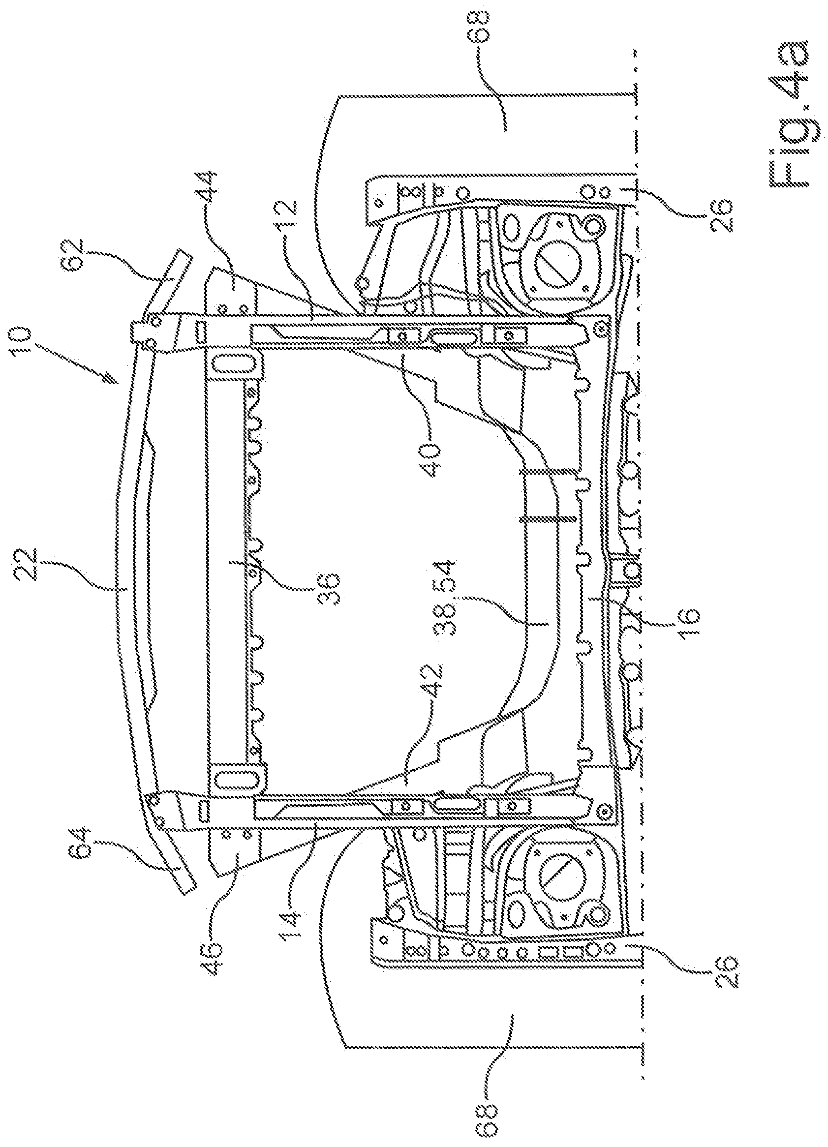 Patent US11787475 Figure 4 – Superstructure arrangement for a motor vehicle shell construction