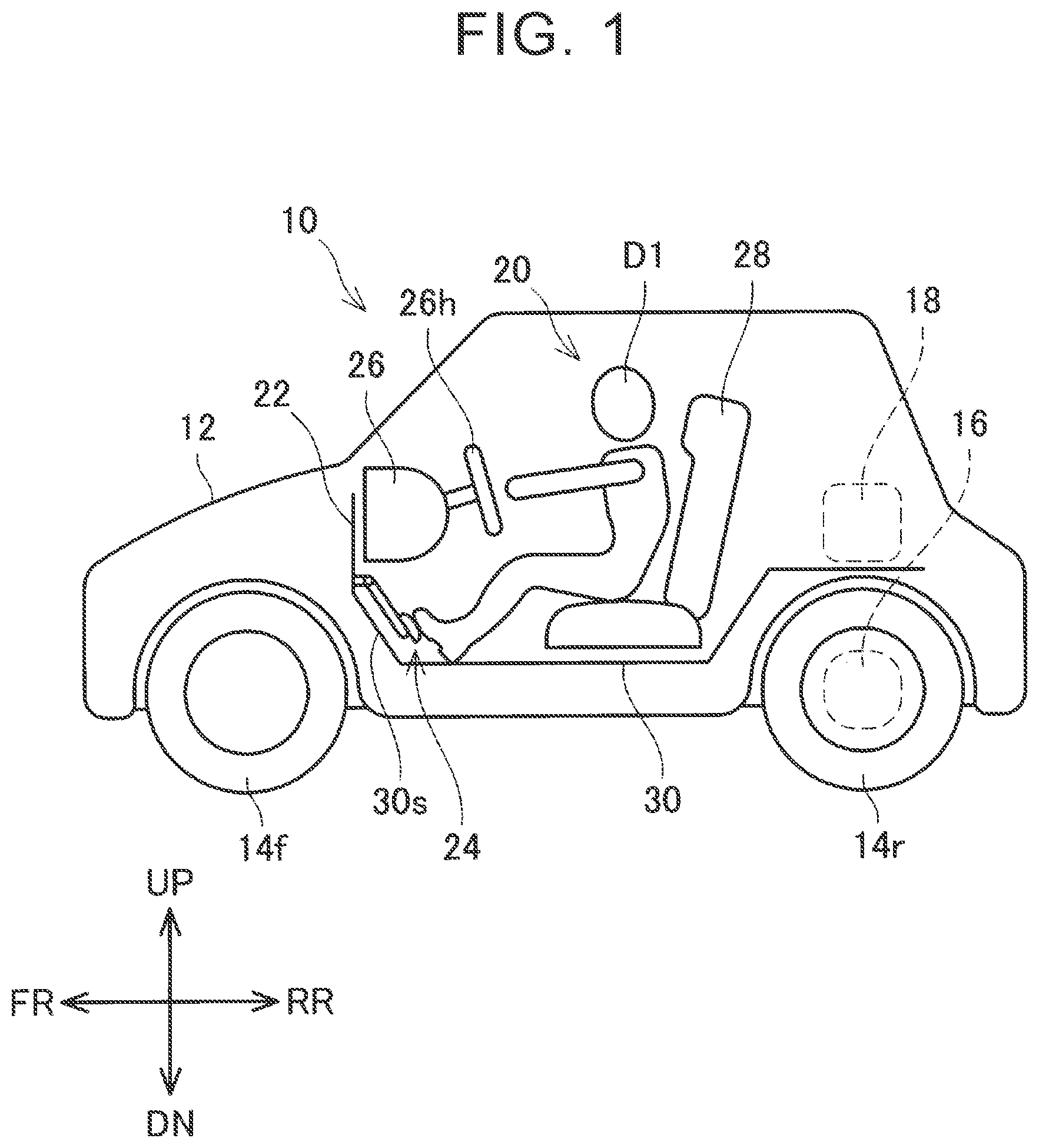 Patent US11787480 Figure 1 – Vehicle