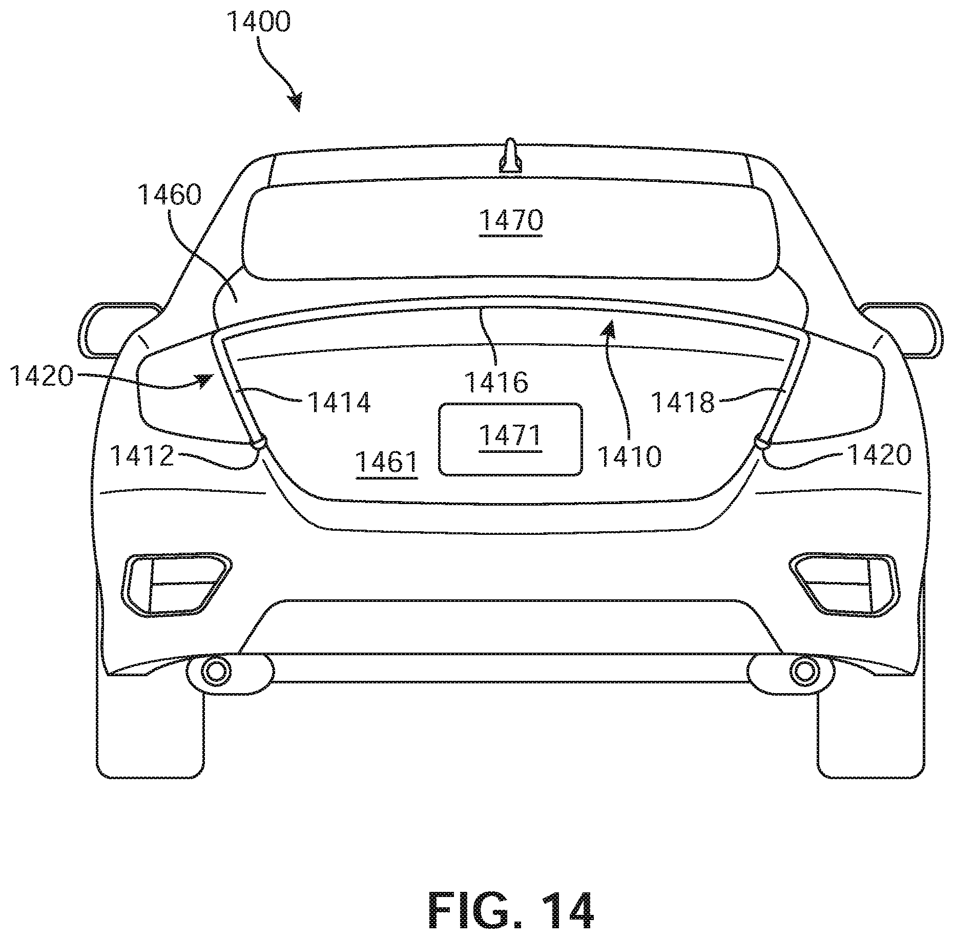 Patent US11787485 Figure 14 – Flexible and storable active spoiler system