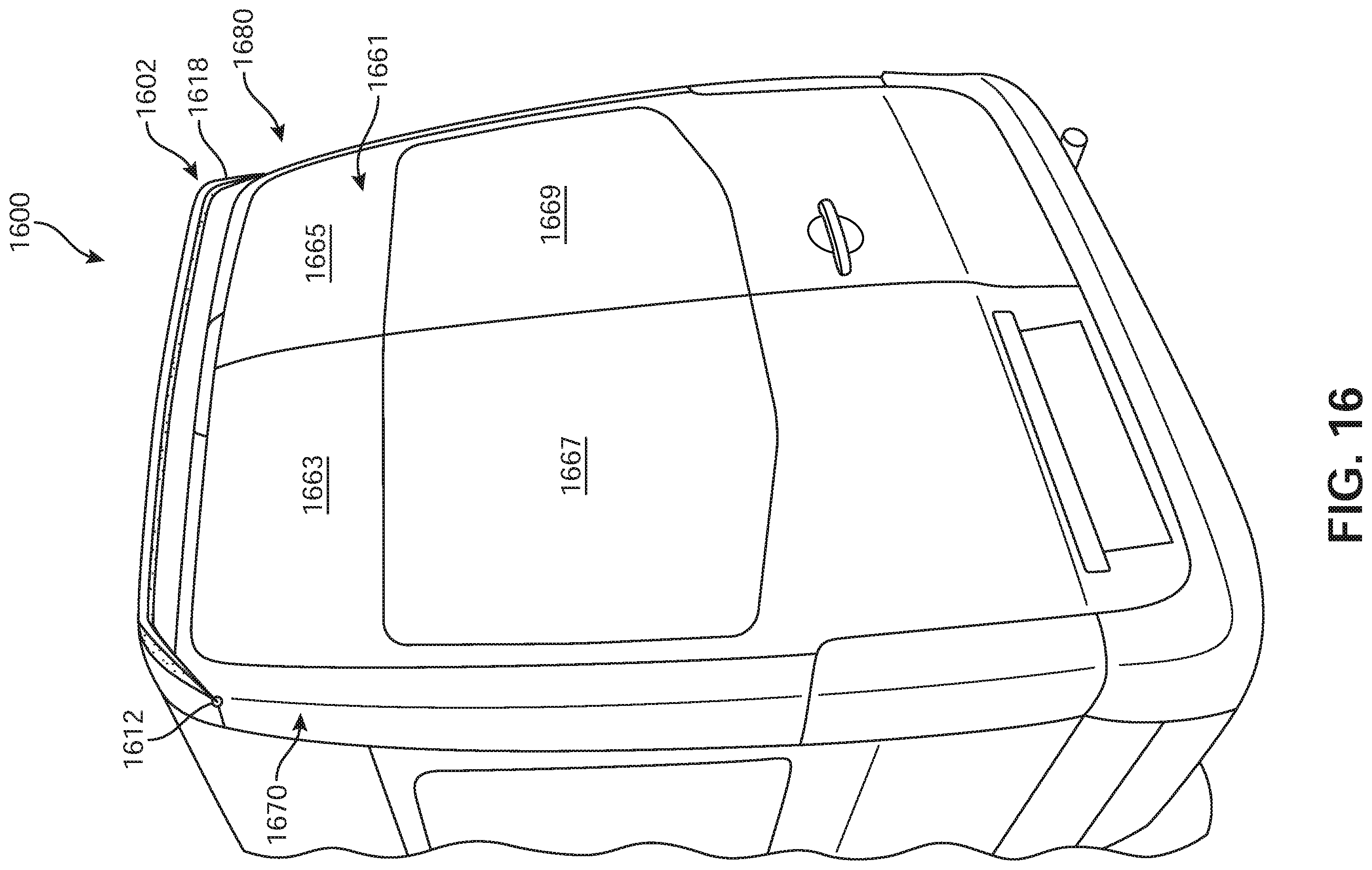 Patent US11787485 Figure 16 – Flexible and storable active spoiler system
