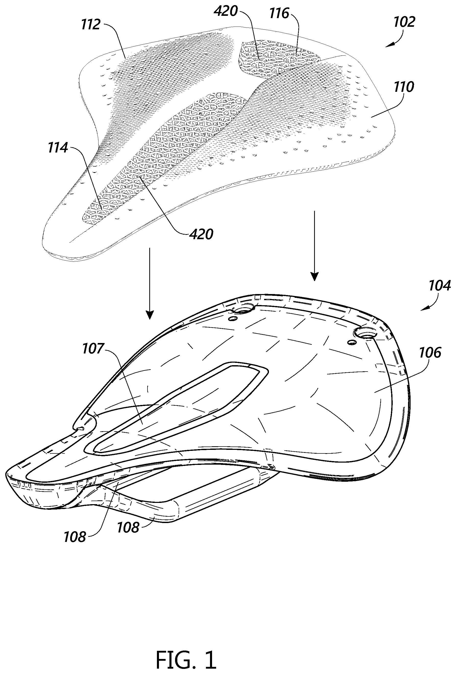 Patent US11787490 — Bicycle saddle — Figure 1