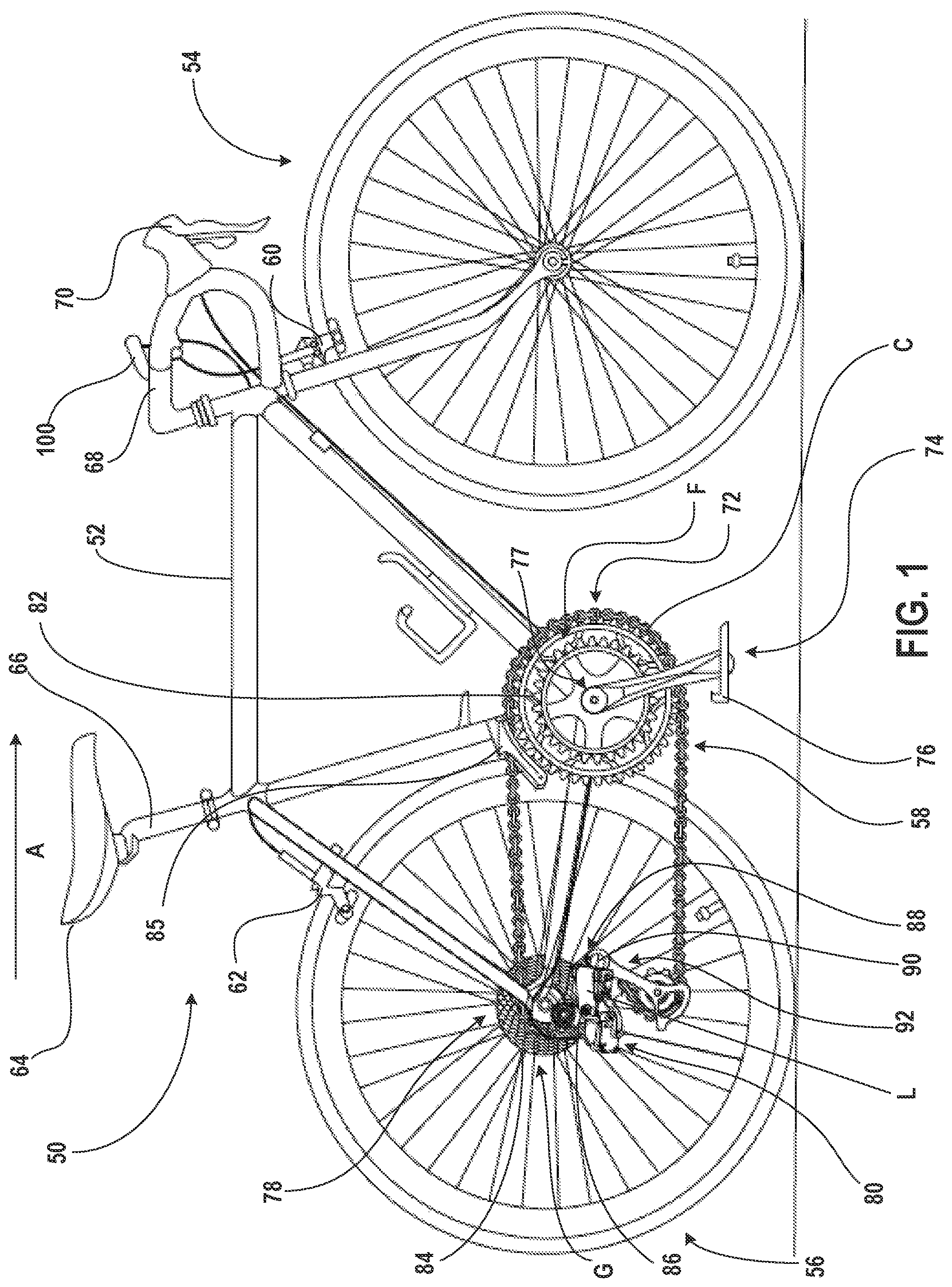 Patent US11787503 Figure 1 – Bicycle axle assembly including a power meter