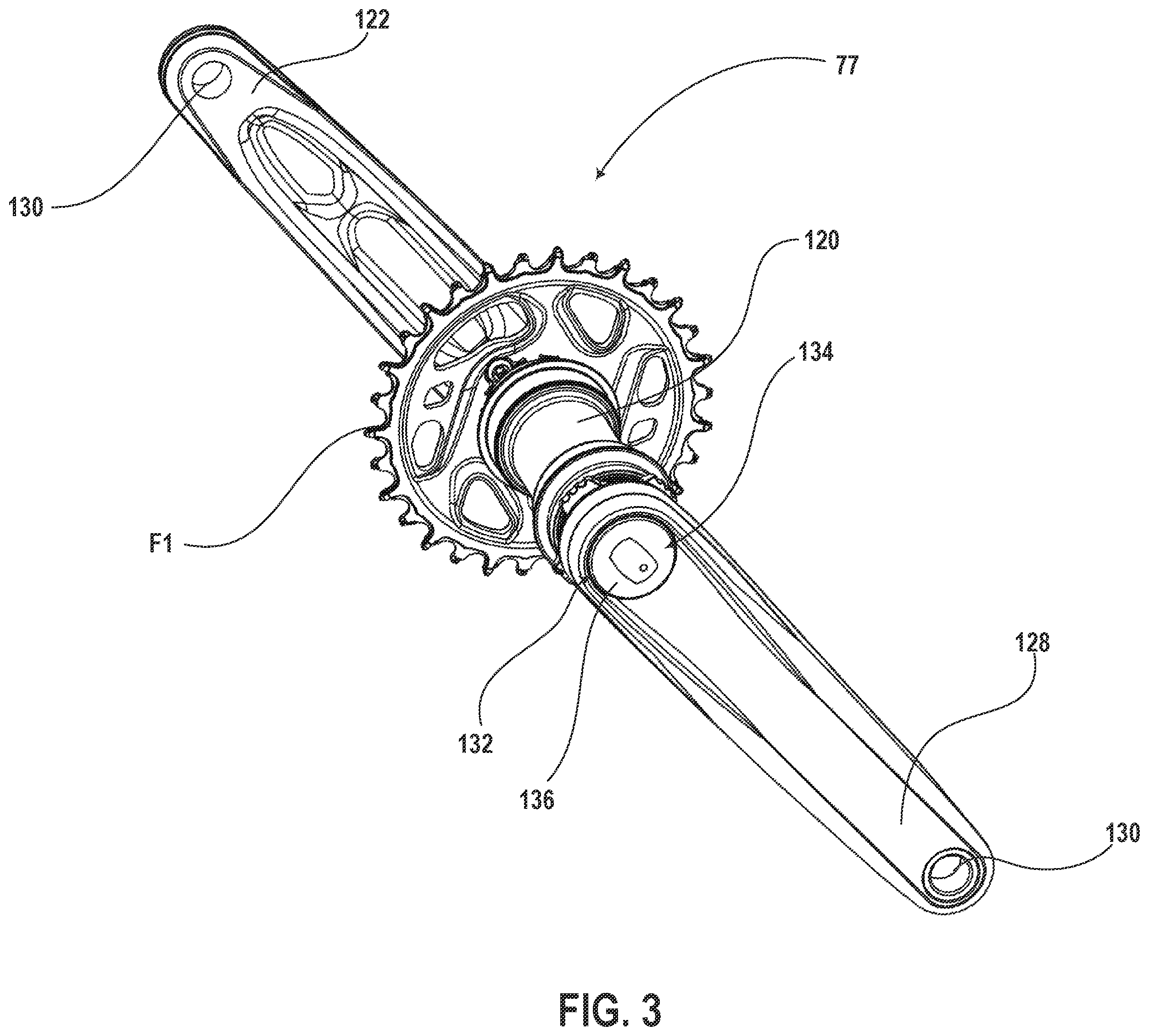 Patent US11787503 Figure 3 – Bicycle axle assembly including a power meter