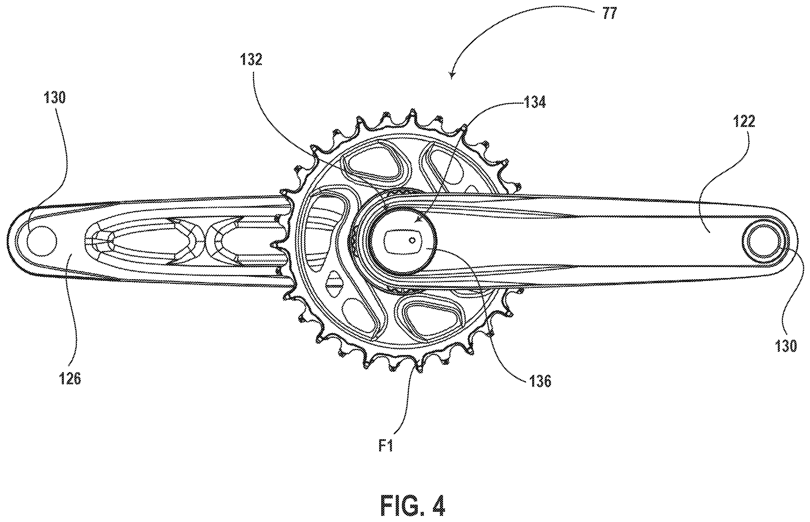 Patent US11787503 Figure 4 – Bicycle axle assembly including a power meter