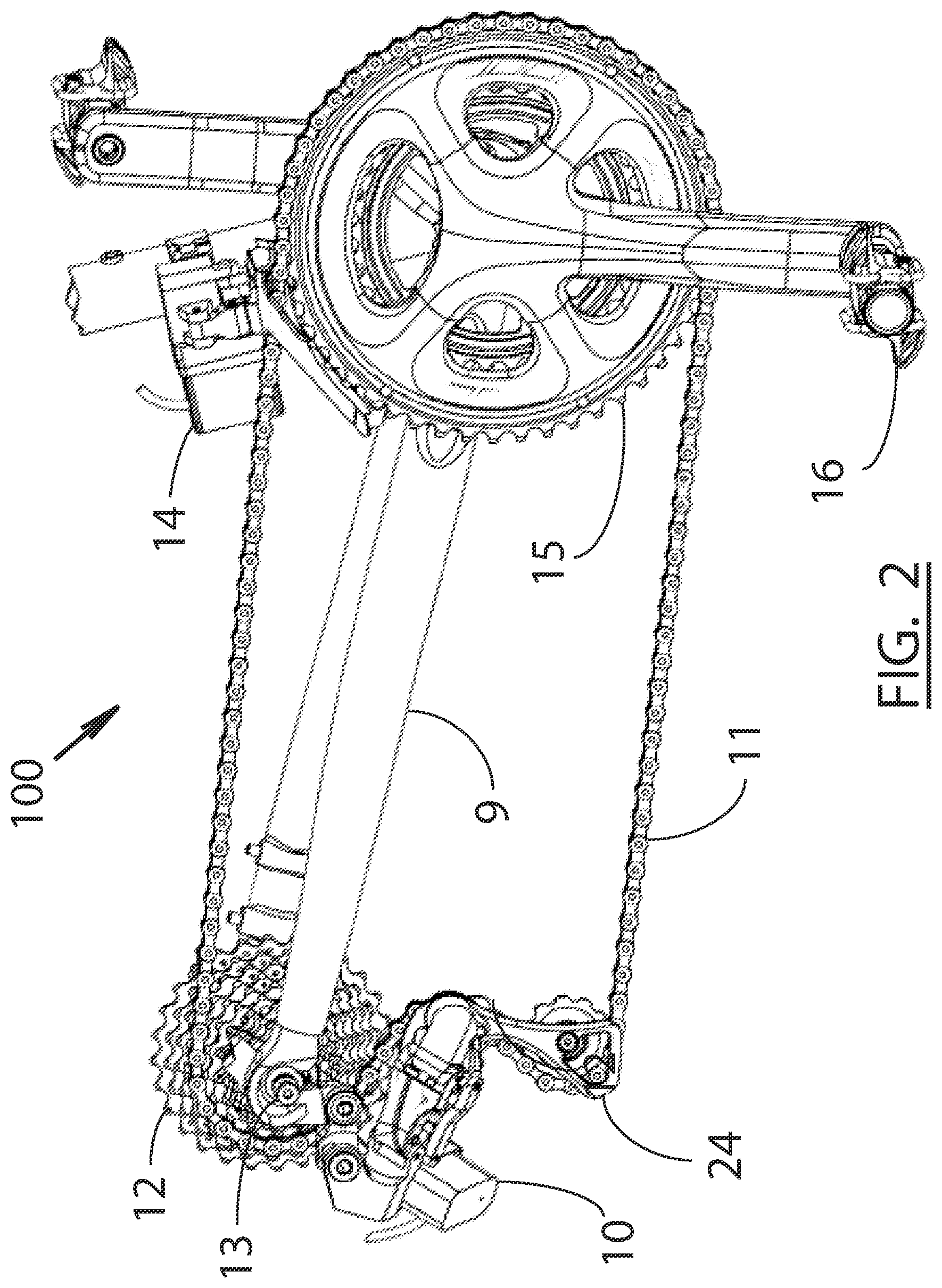 Patent US11787504 Figure 2 – Rear derailleur electrical actuator